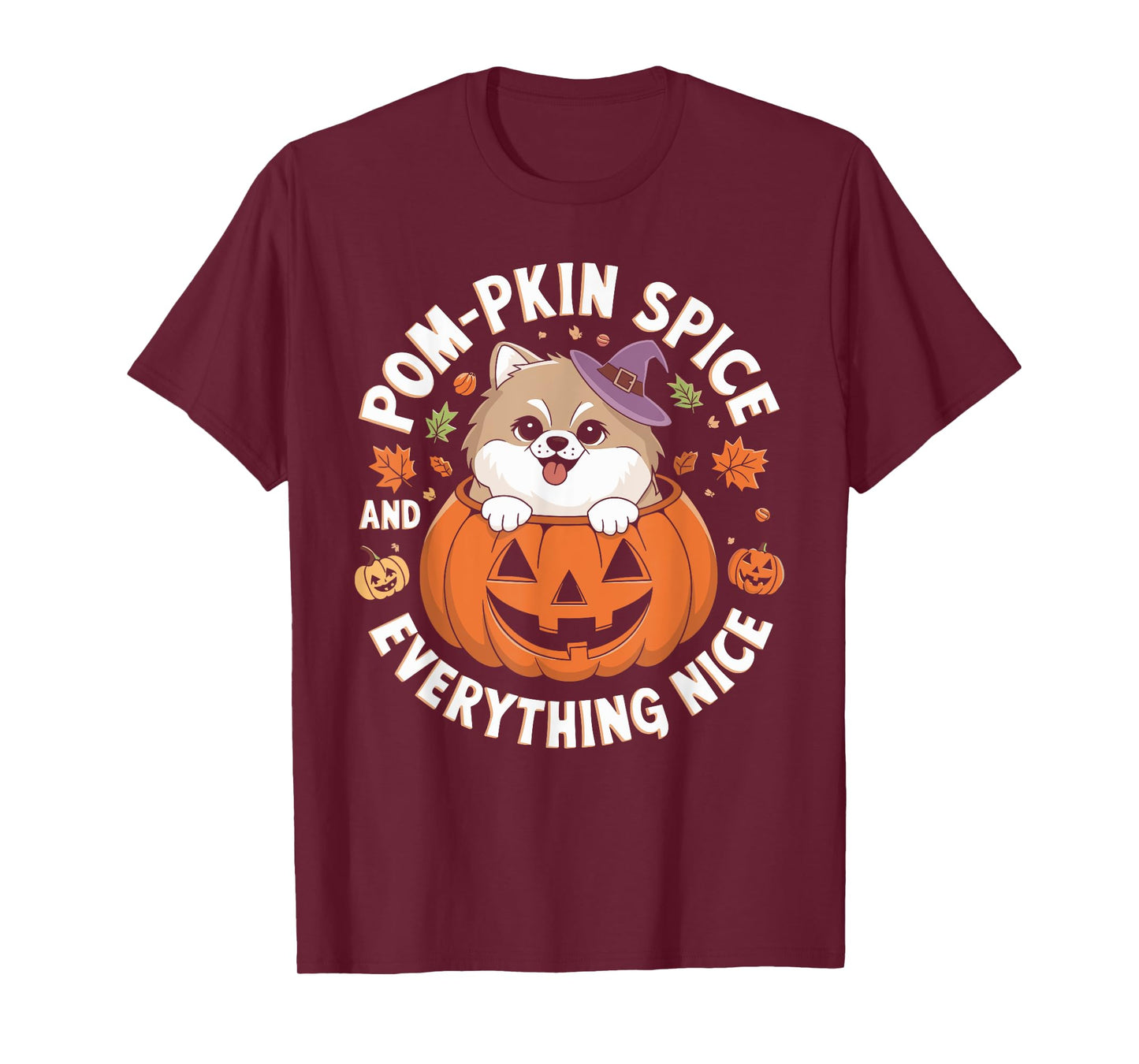 Pom pkin Spice and Everything Nice Pomeranian Halloween T-Shirt