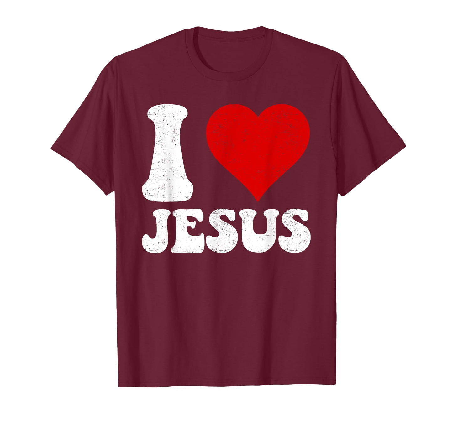 Jesus I Love Jesus Christian Cross God Faith Bible Religious T-Shirt