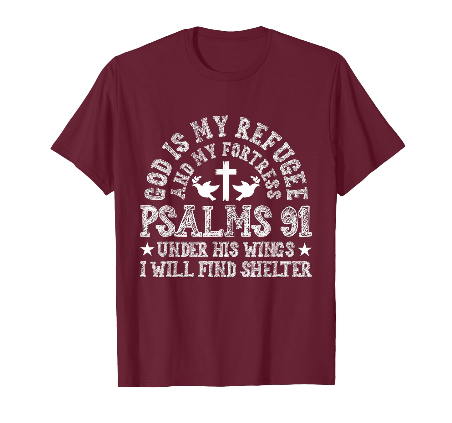 Psalms 91 Scripture Bible Verse Religious Catholic Christian T-Shirt