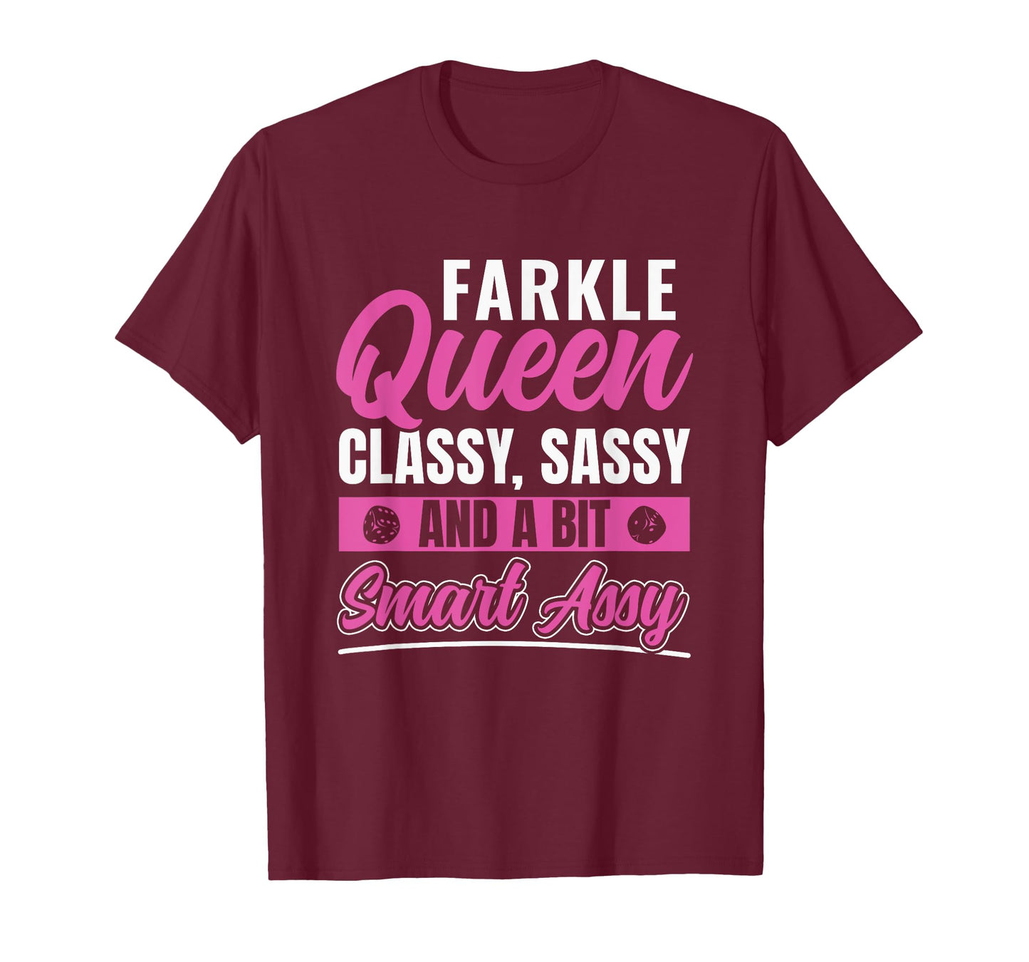 Farkle Game Funny Farkle Player Designs Women's Black Farkle Queen Farkle Dice Game T-Shirt