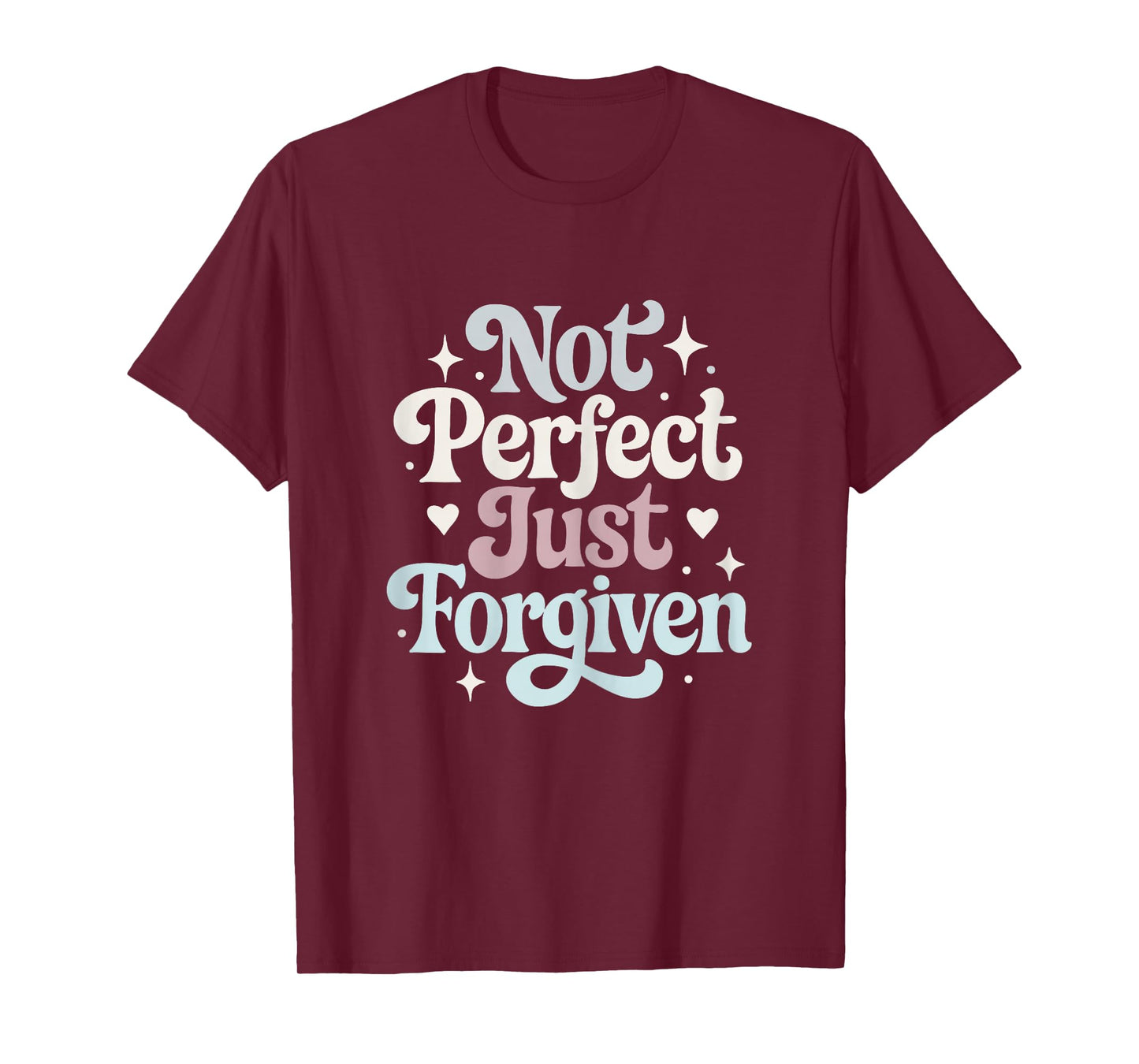 Not Perfect Just Forgiven Retro Christian Design T-Shirt