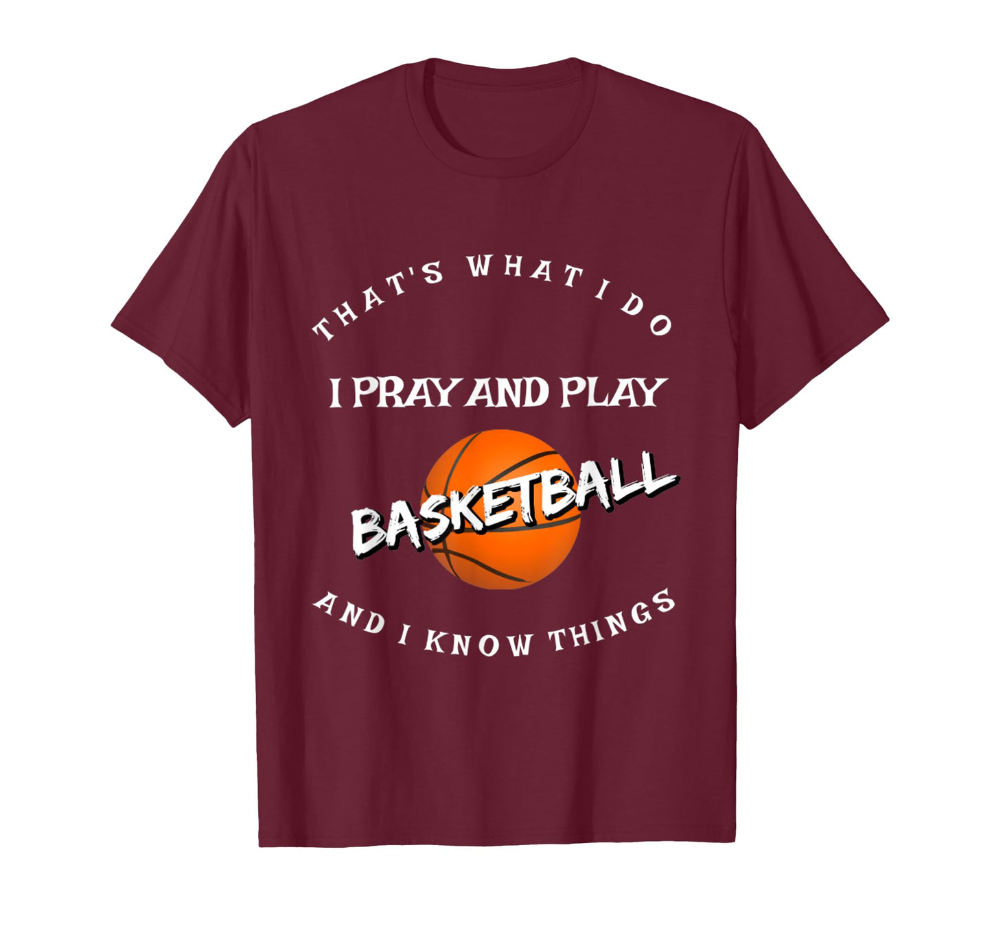 Christian T-Shirts I Pray and Play Basketball Great Gift T-Shirt
