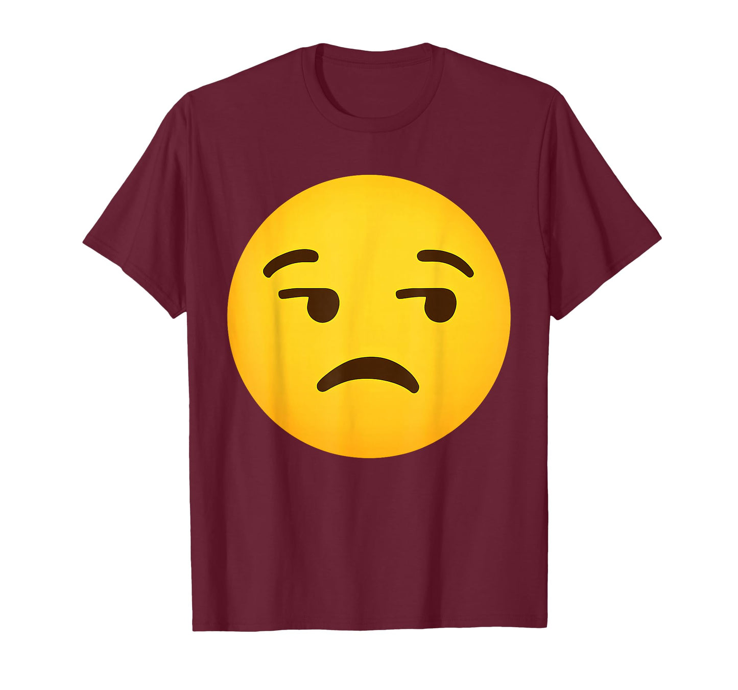 Funny Emoticon Unamused Face Dissatisfied Side-Eye Meh T-Shirt