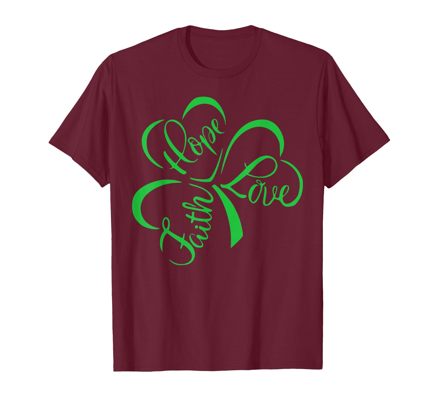 Faith Hope Love Christian Jesus Religious St Patrick's Day T-Shirt