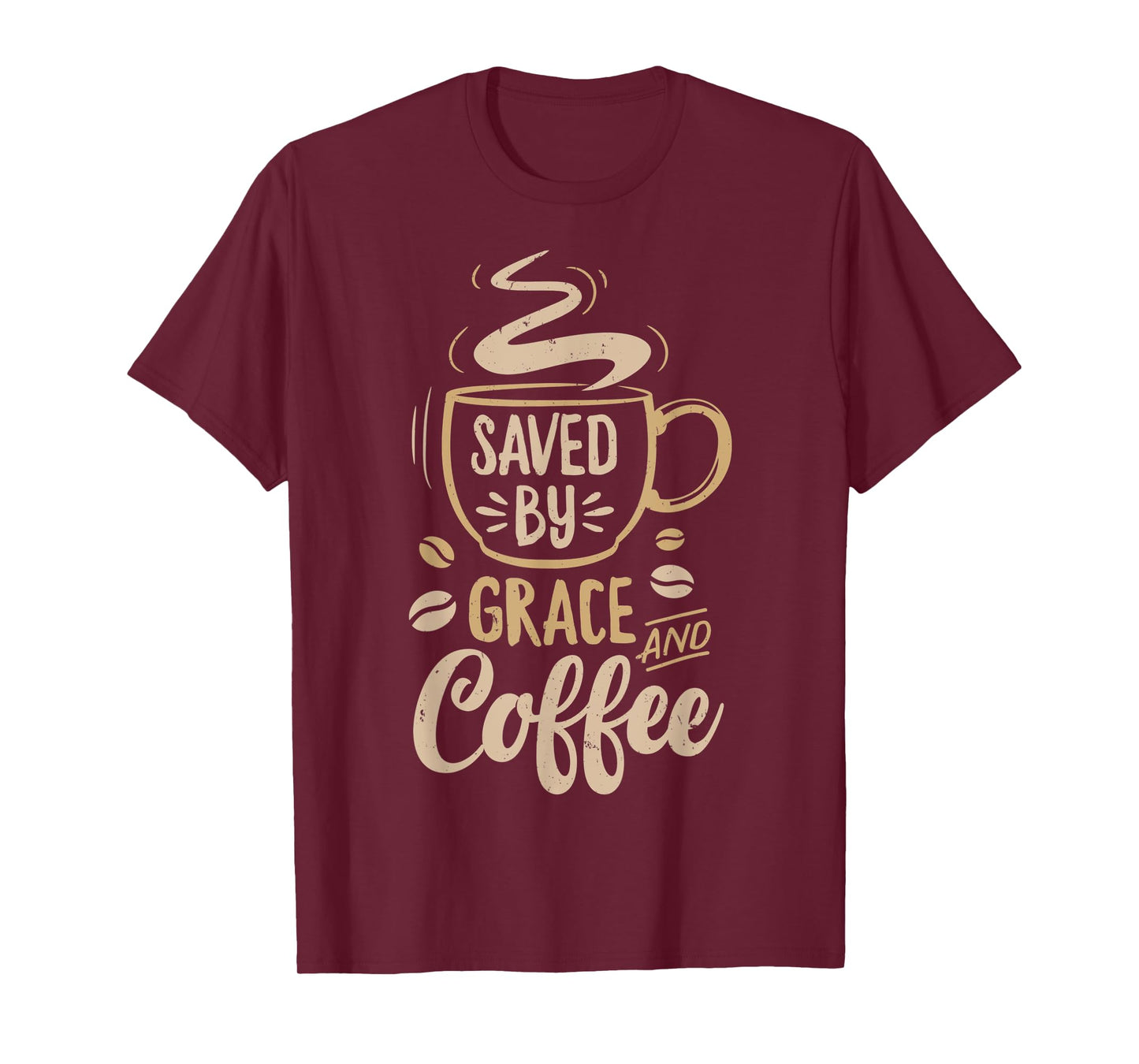 Saved By Grace And Coffee T shirt Christian Women Funny Gift T-Shirt
