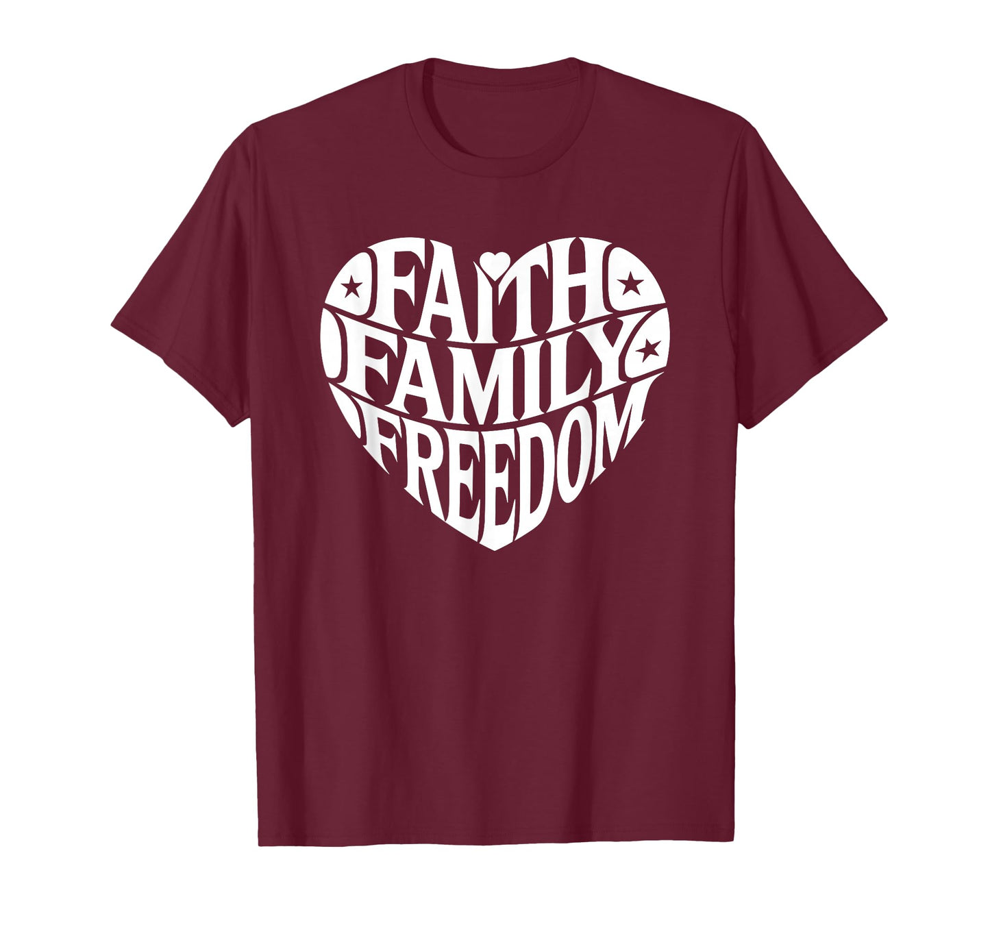 Faith Family Freedom Heart T-Shirt