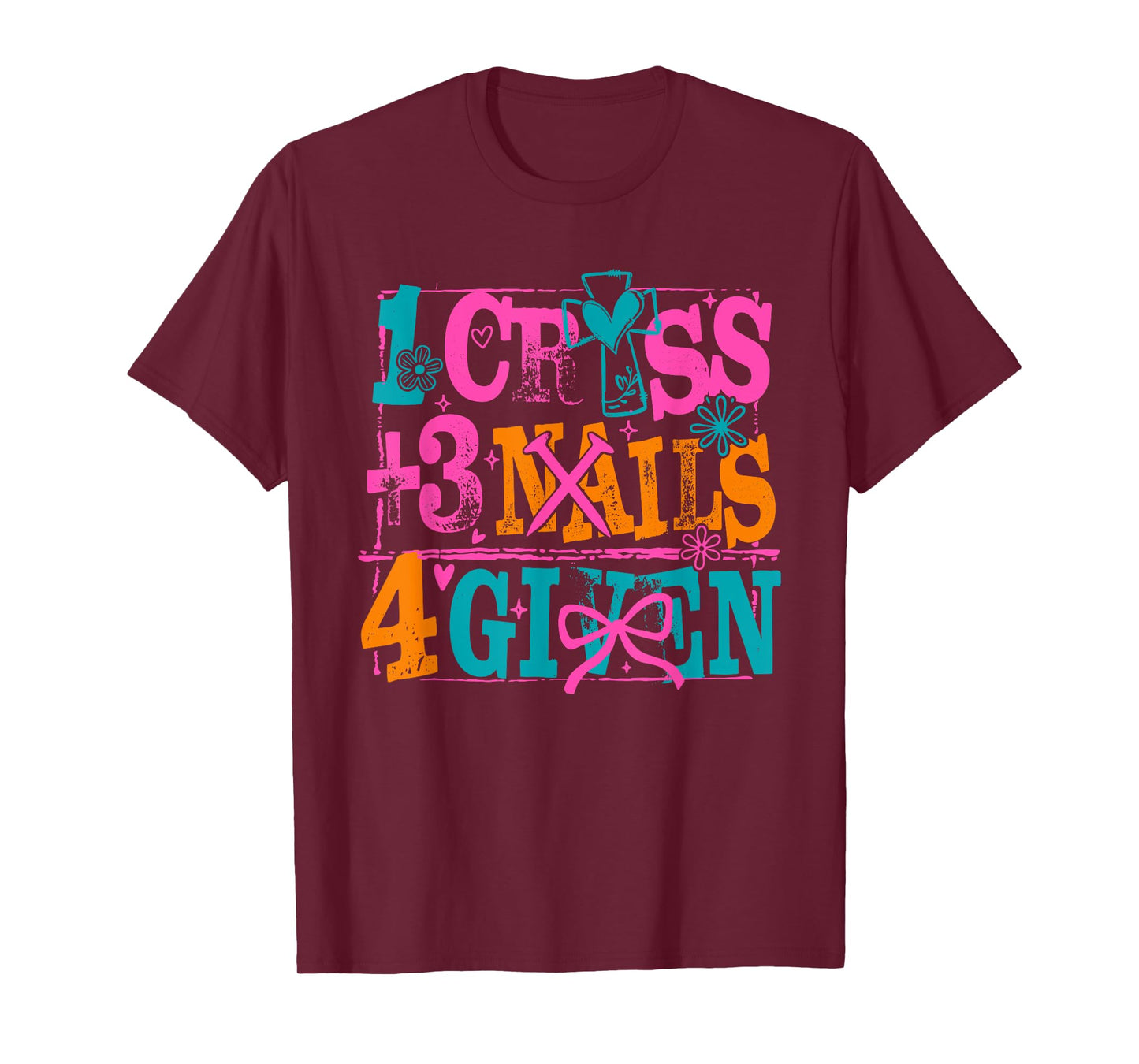 1 Cross 3 Nails 4 Given Christian Easter, He is Risen T-Shirt