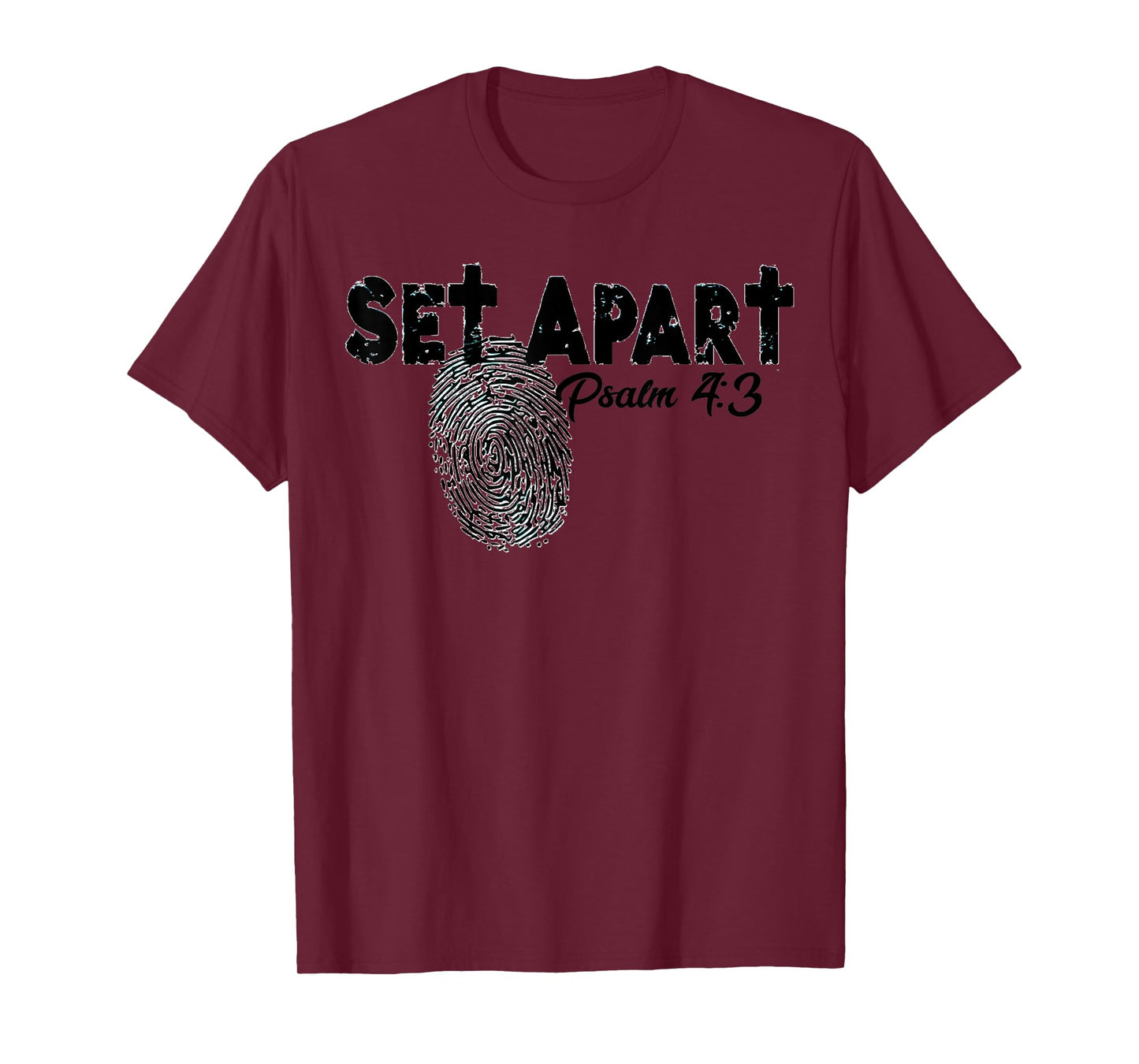 Funny Set Apart Psalm 43 Christian Cross Design T-Shirt