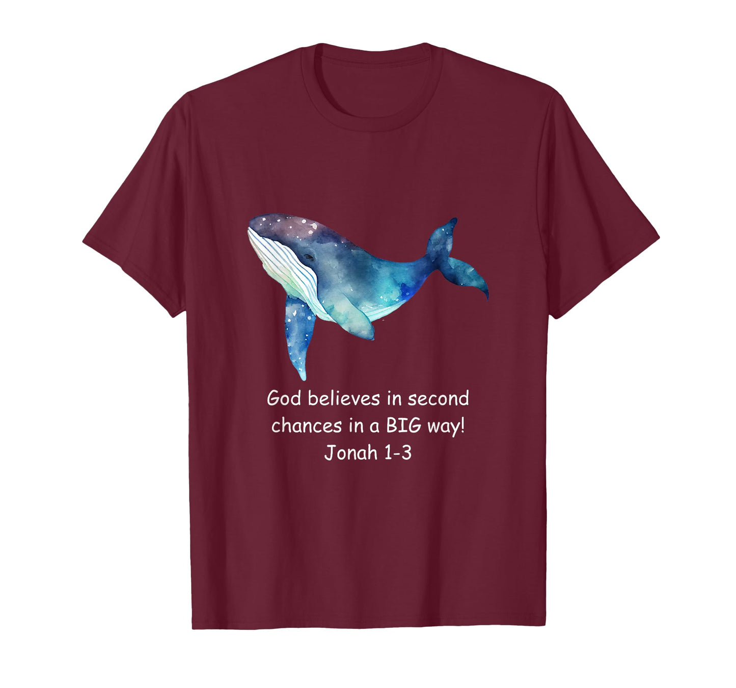 Bible Verse Jonah Whale Fish Christian Religious Motivating T-Shirt