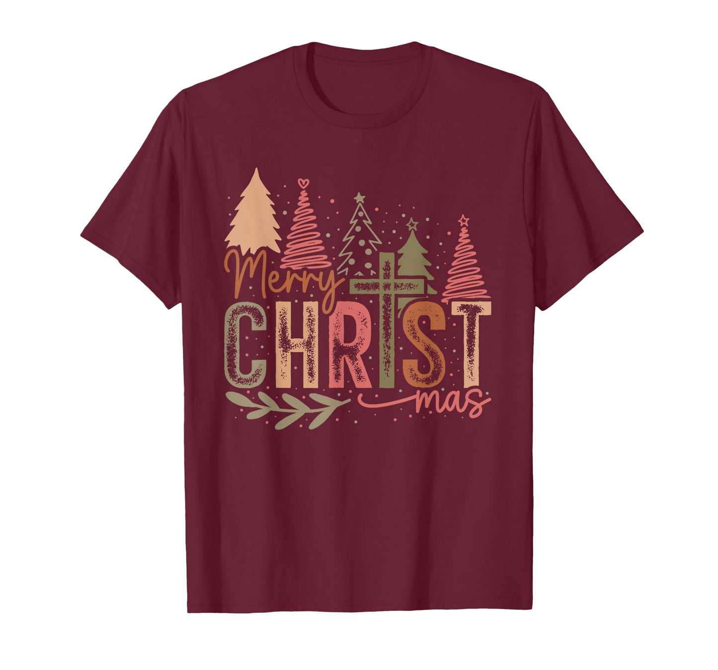Merry Christ Mas Christmas Christian Faith Jesus Cross T-Shirt