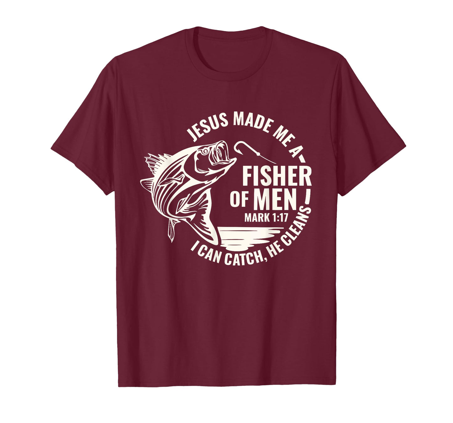 Men Fishing Fisherman Christian Father's Day T-Shirt