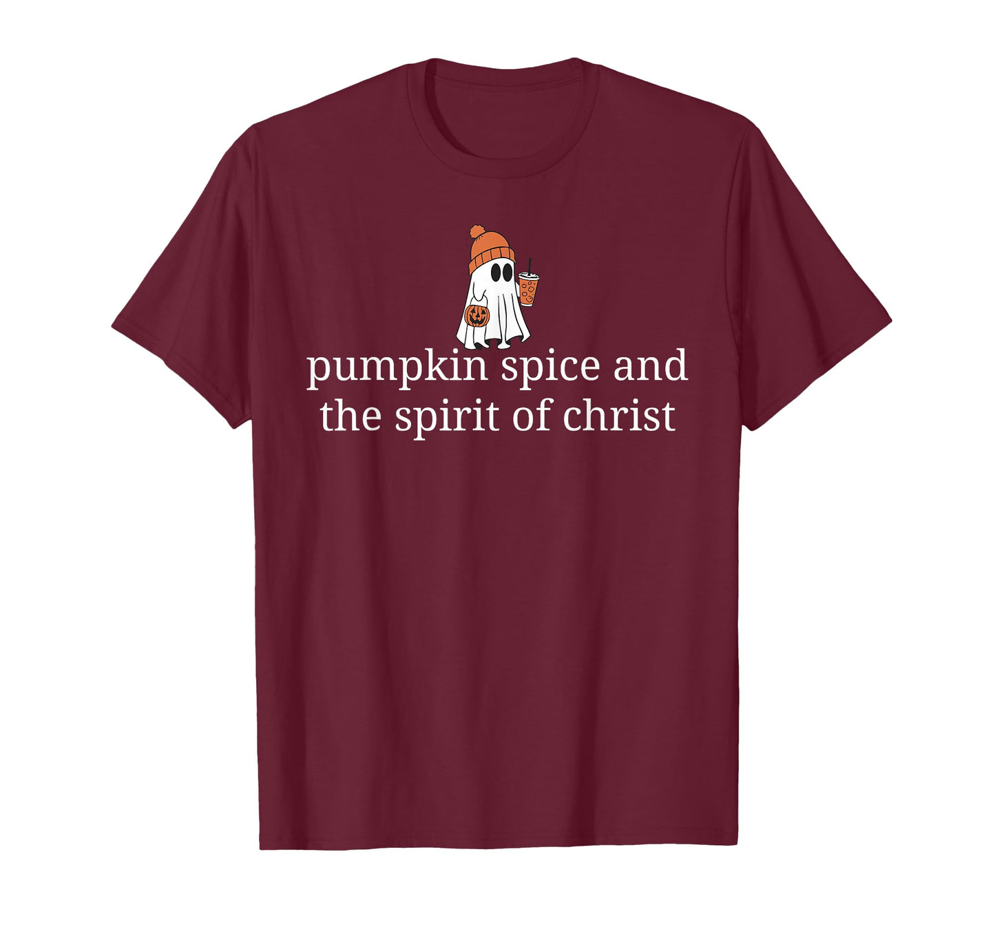 Christian Halloween Ghost Coffee Pumpkin Spice Jesus Christ T-Shirt