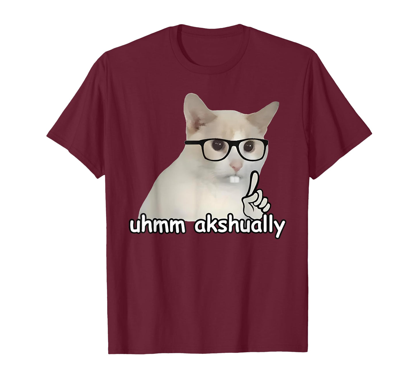 Well Erm Actually Funny Cat Nerd Geek Brainrot Internet Meme T-Shirt