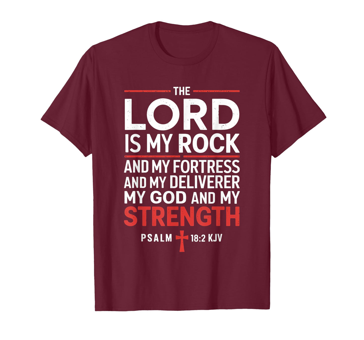 Lord Is My Rock Gospel Christian Pray Faith Bible Verse T-Shirt