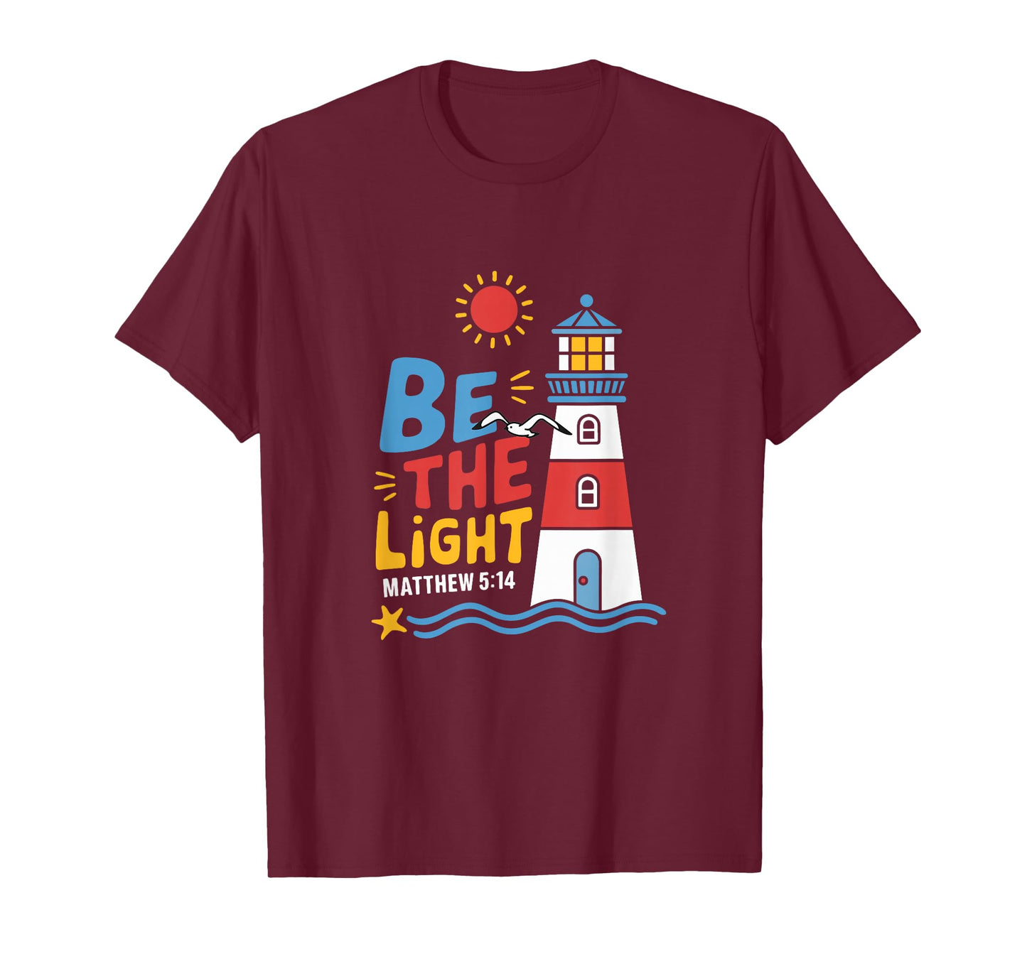 Casual Summer Lighthouse Bible verse Christian shirt T-Shirt