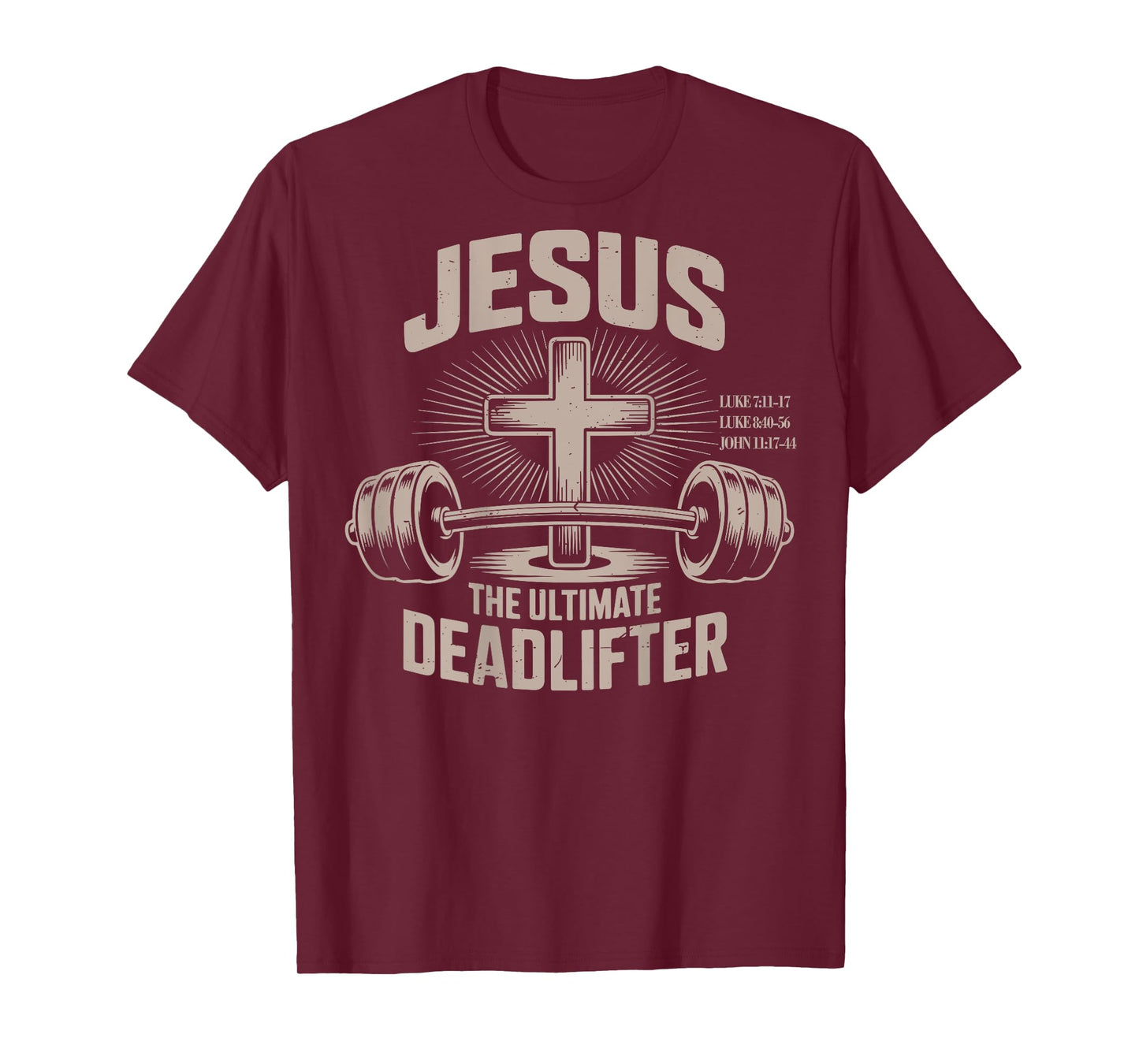 Jesus The Ultimate Deadlifter Muscle Kid Funny Christian Gym T-Shirt