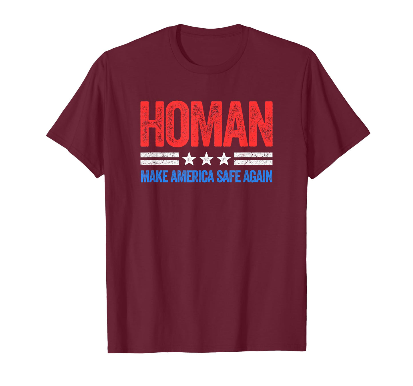 Vintage Style USA Make America Safe Again Tom Homan Funny US Patriotic Party T-Shirt