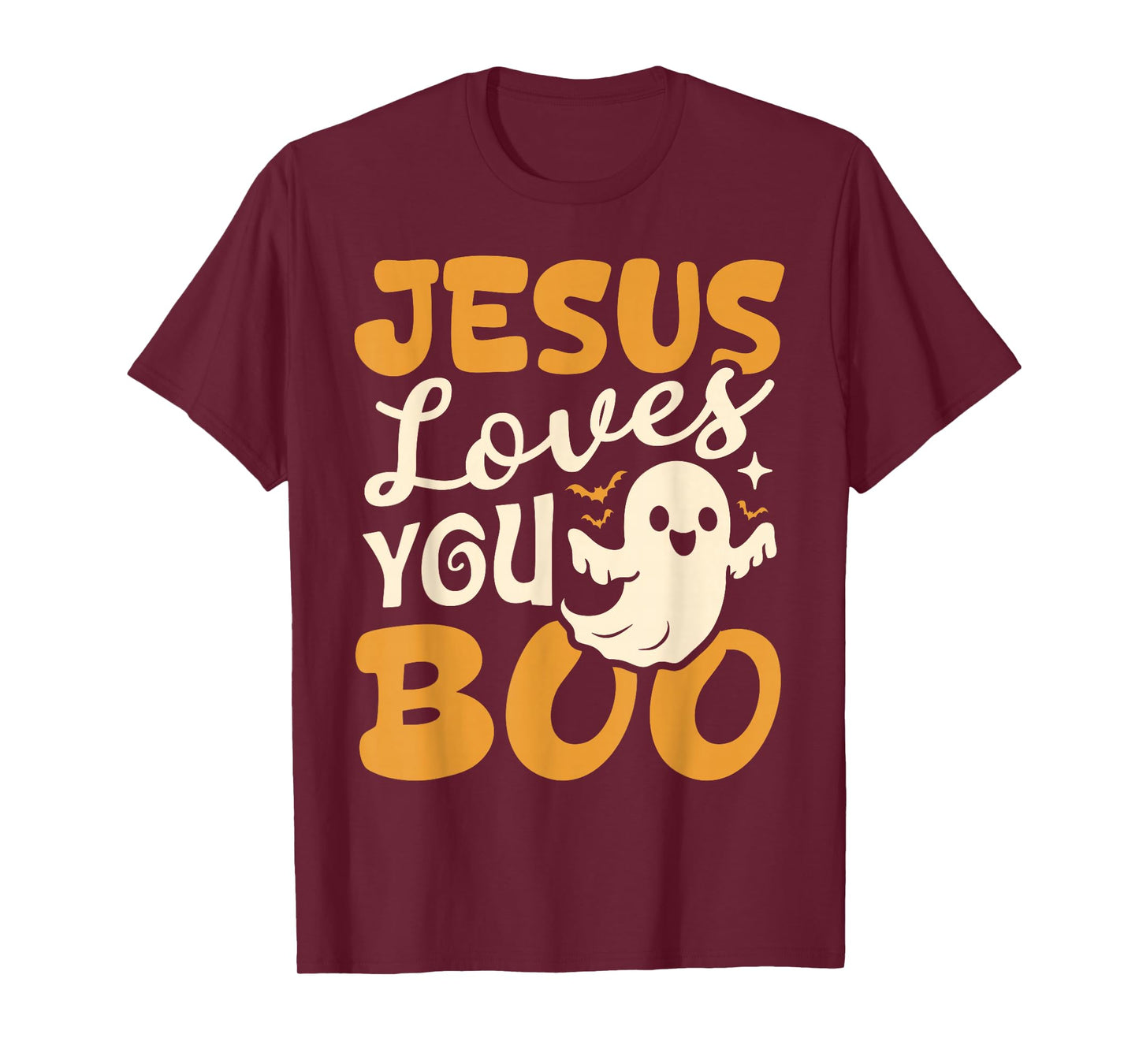 Jesus Loves You Boo Christian Halloween Ghost Funny T-Shirt