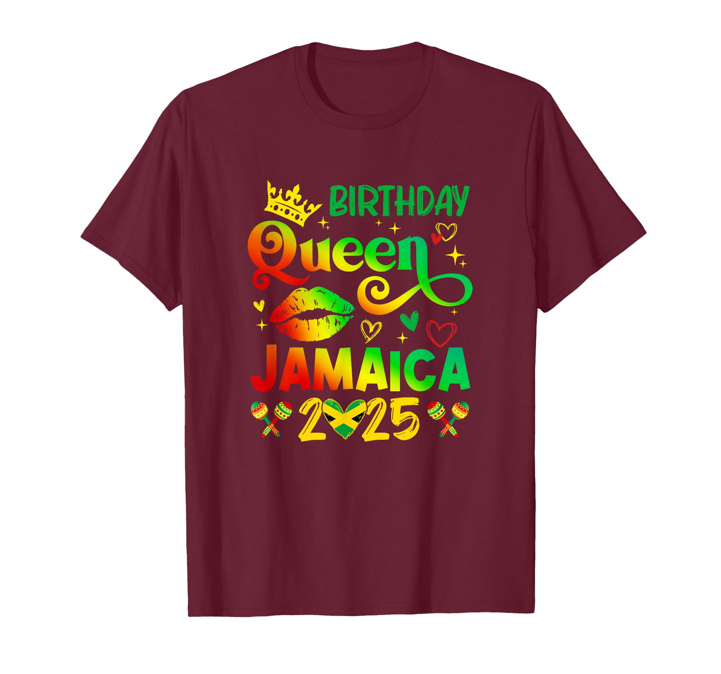 Funny Birthday Queen Jamaica 2025 Birthday Trip Vacation T-Shirt
