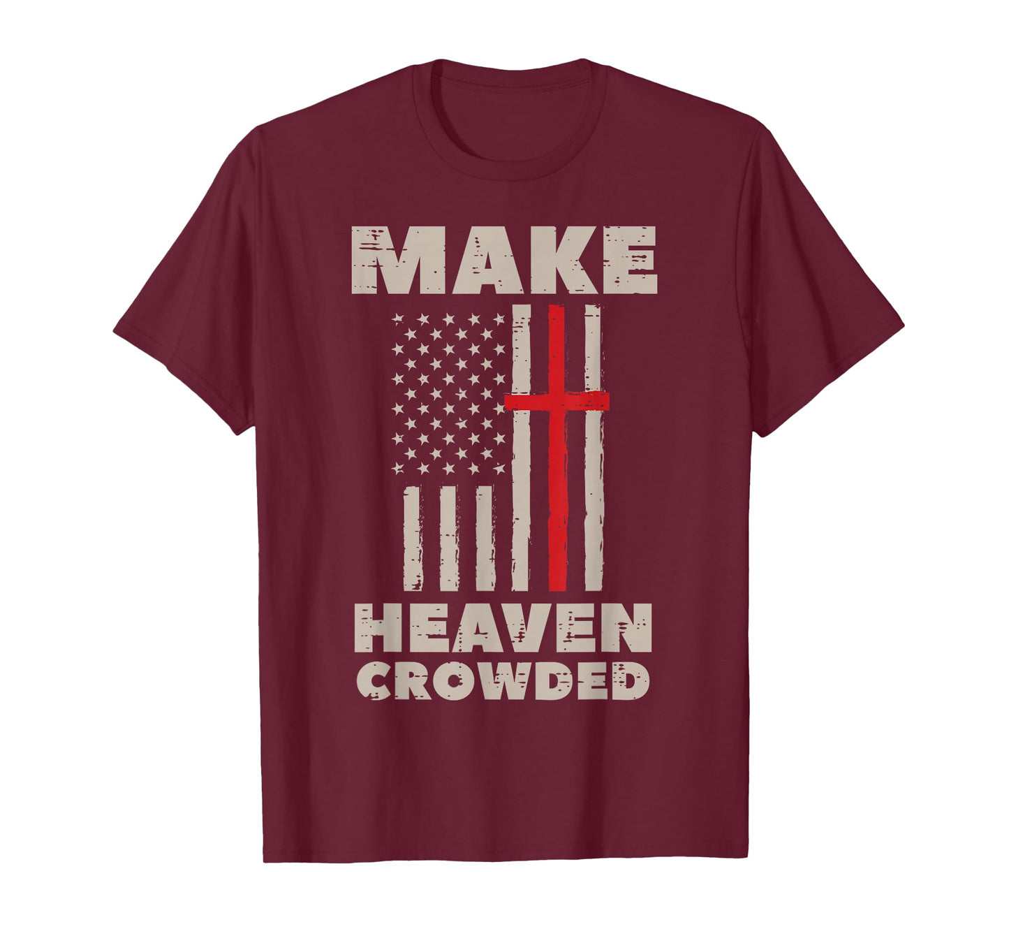 Heaven US Flag Patriotic Christian Religious God Jesus T-Shirt