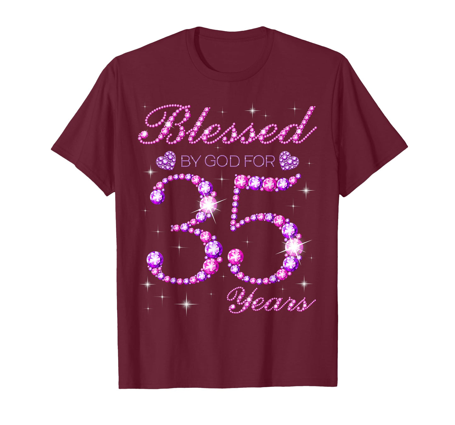 Blessed by God for 35 Years Old 35th Birthday Party T-Shirt