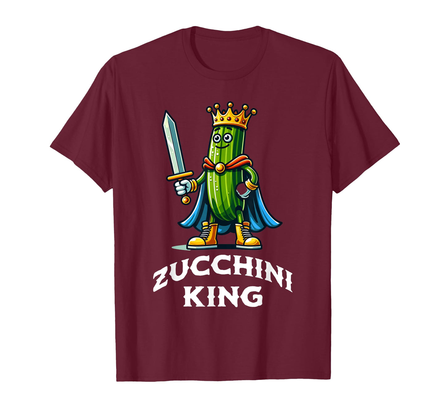 Zucchini King Funny Quote Zucchini Lover Vegan Vegetable T-Shirt