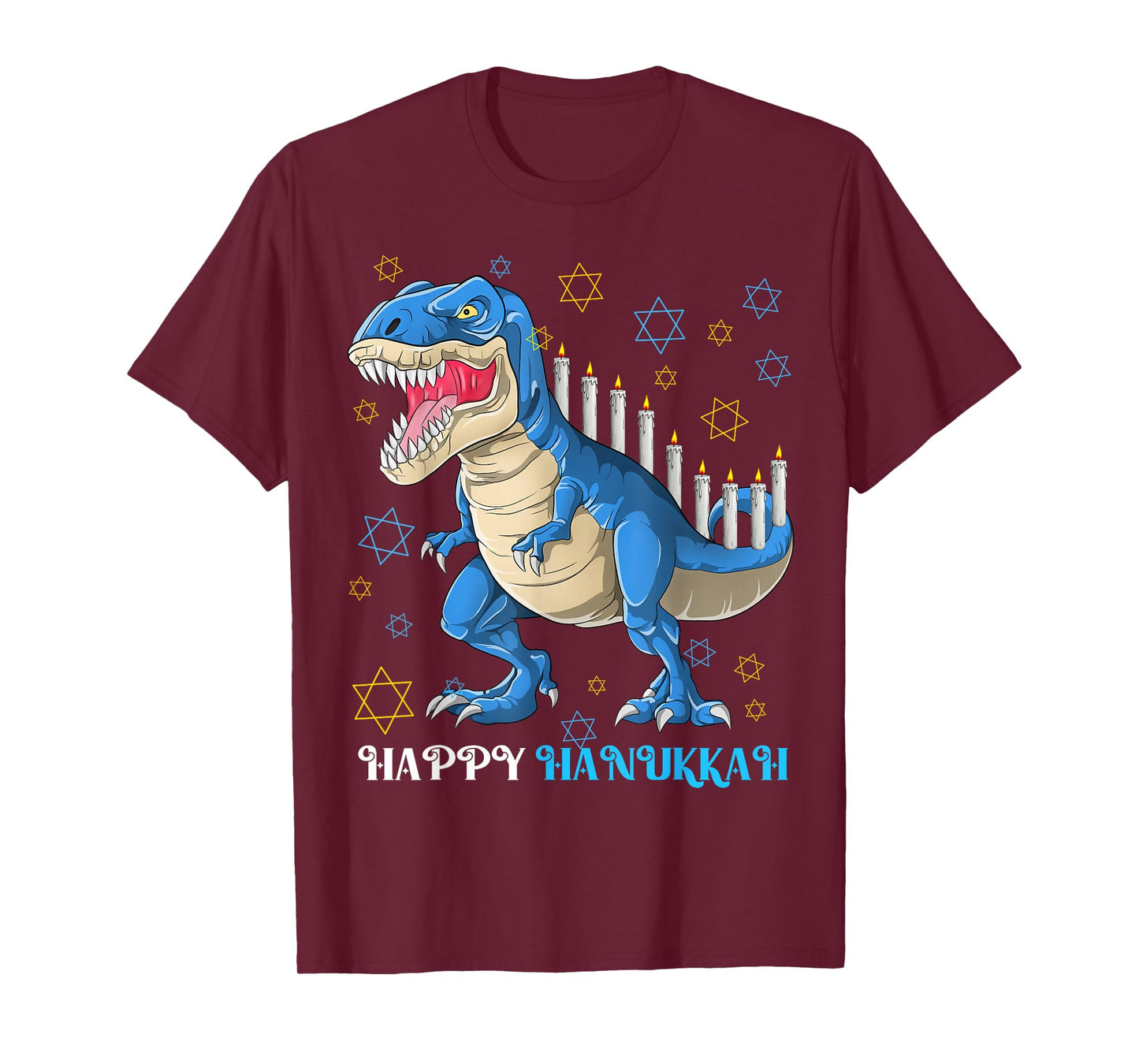 Menorasaurus Jewish Dinosaur Hanukkah Kids Boys Gift T-Shirt