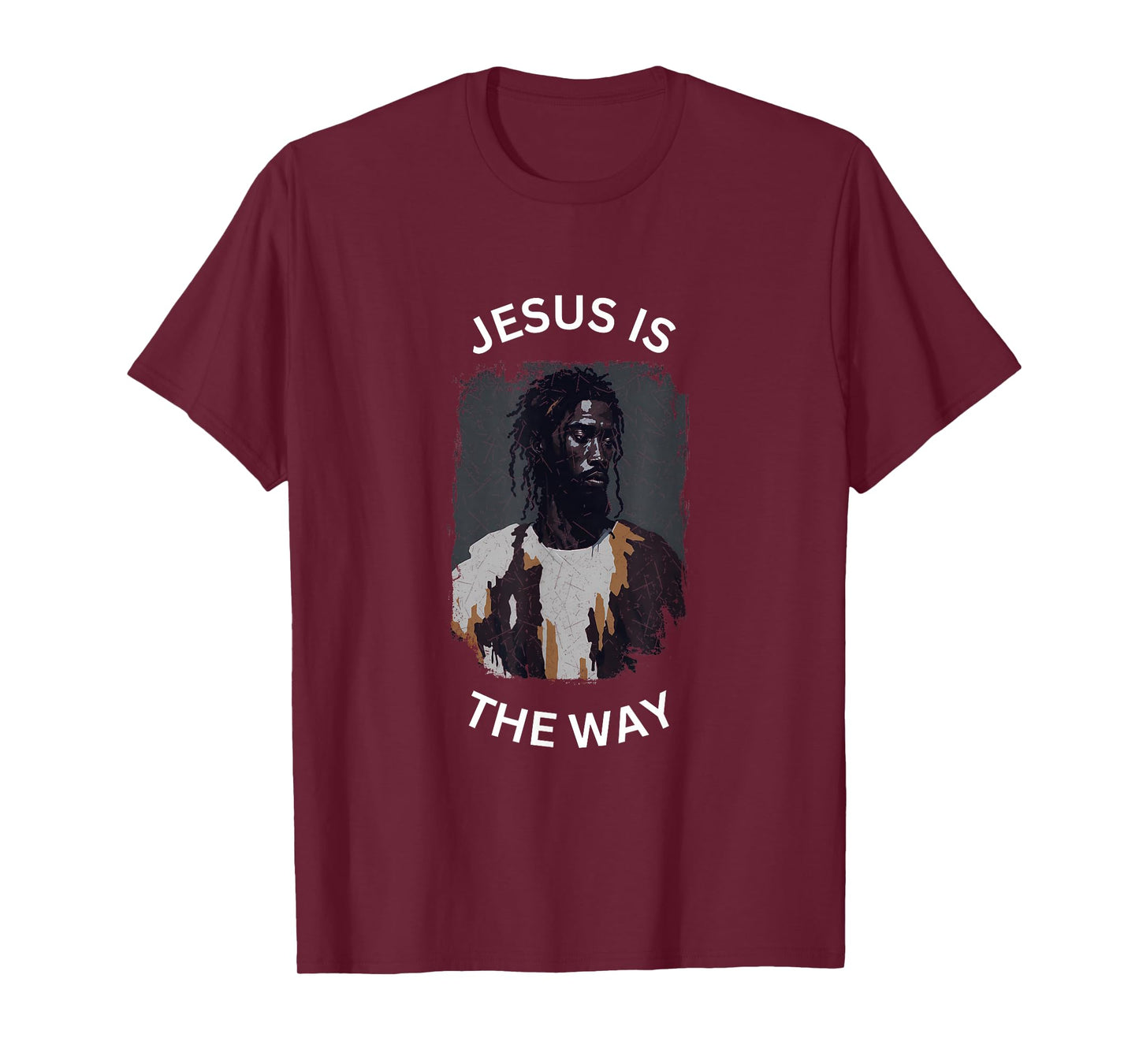 True Black Jesus is The Way Christian Faith Religious Gospel T-Shirt