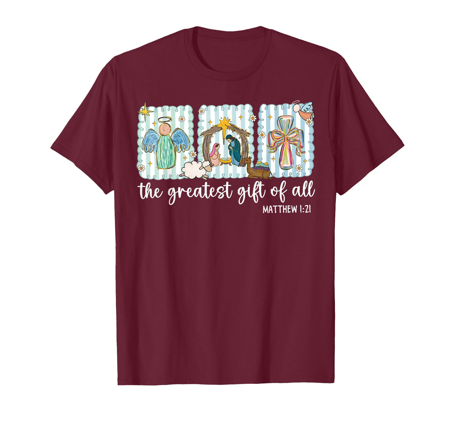 Christian The Greatest Gift for All Christmas Nativity Scene T-Shirt