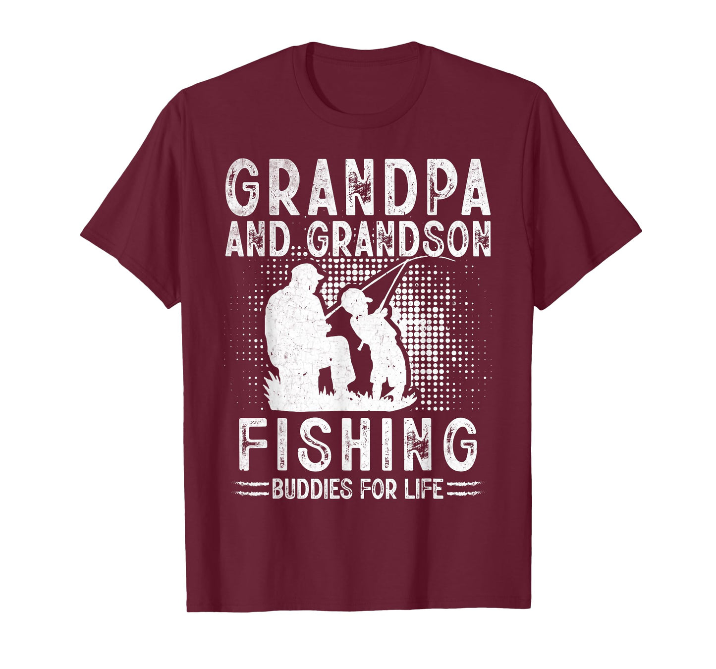 Grandpa and Grandson Fishing Buddies for Life Matching T-Shirt