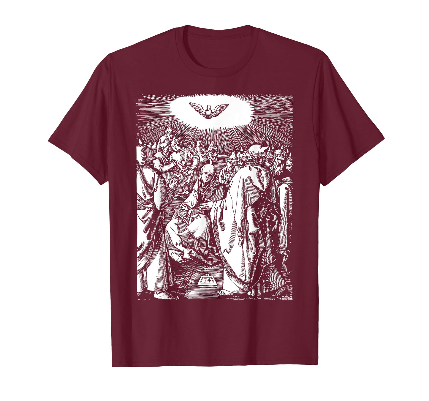 Pentecost Dove Tongues of Fire Flame Holy Spirit Catholic T-Shirt