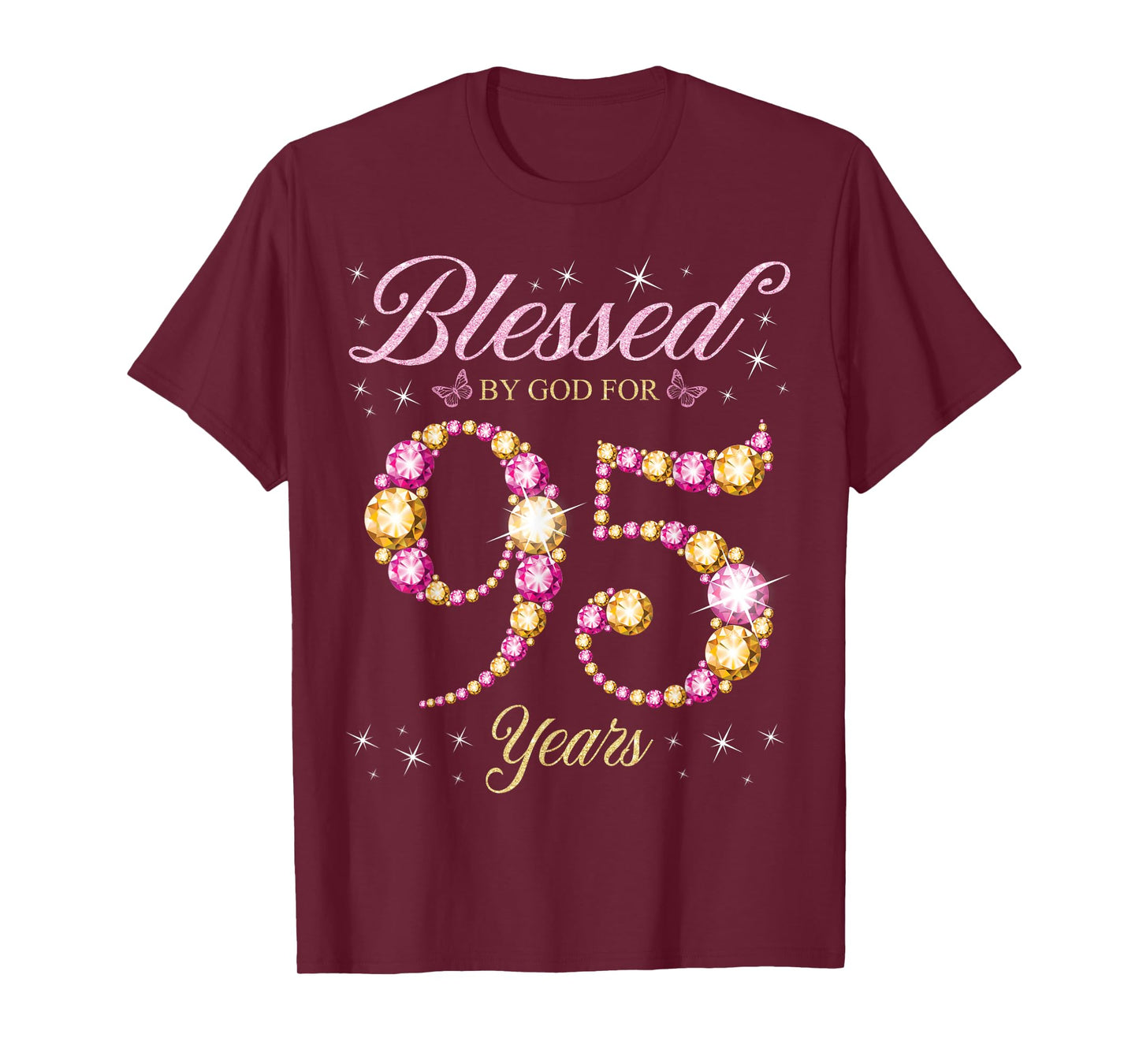 Blessed By God For 95 Years Old 95th Birthday Party T-Shirt