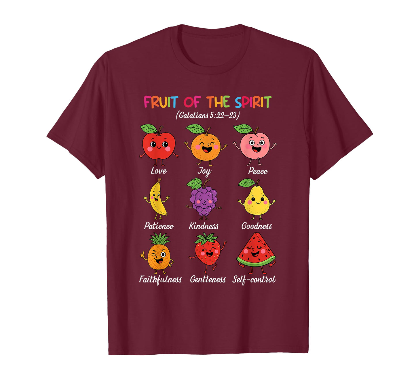 Fruit of The Spirit Christian Faith Religious Bible Verse T-Shirt