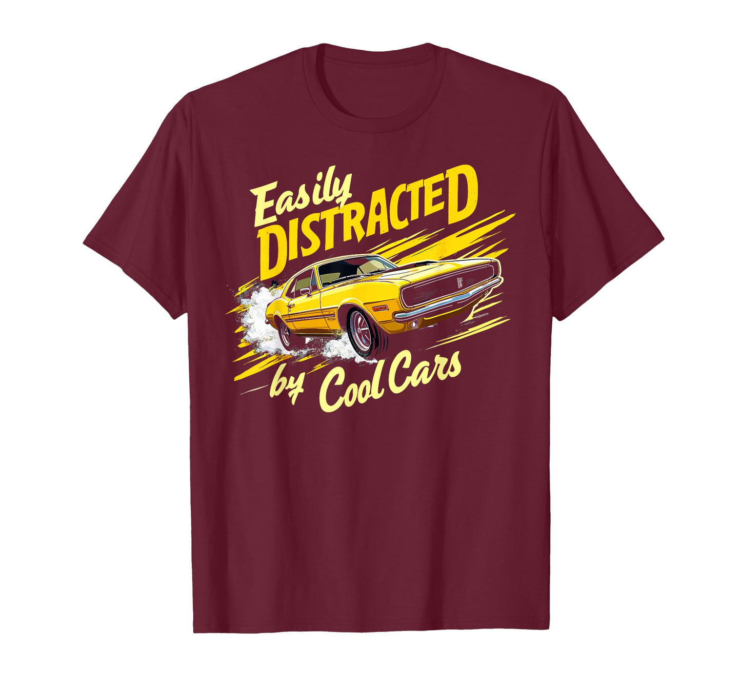 Easily Distracted By Classic Cars Vintage Old Car Guy T-Shirt