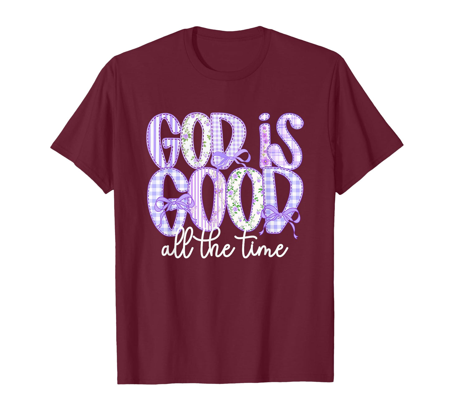 God is Good All The Time Preppy Boho Christian Bible Verse T-Shirt