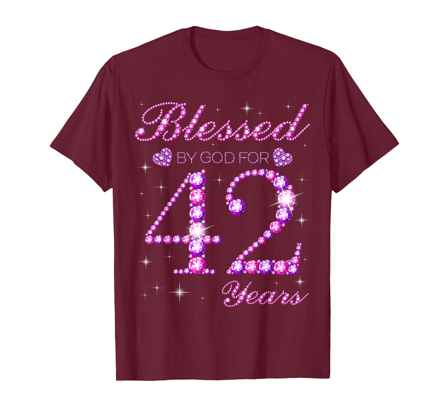 Blessed by God for 42 Years Old 42nd Birthday Party T-Shirt