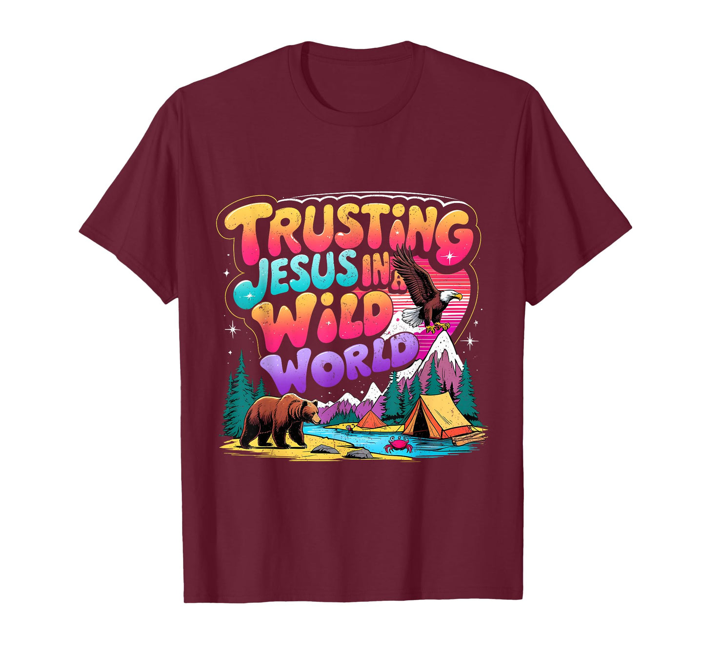 Trusting Jesus in a Wild World VBS 2025 Camping Theme T-Shirt