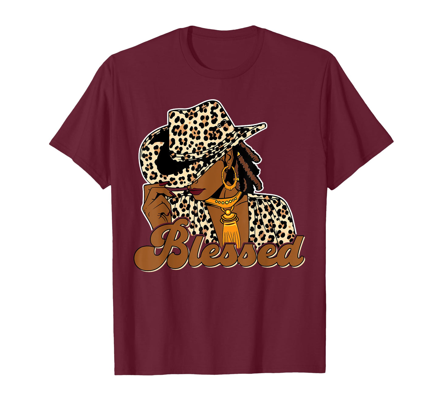 Blessed Cowgirl Black Western Swag African Christian Woman T-Shirt