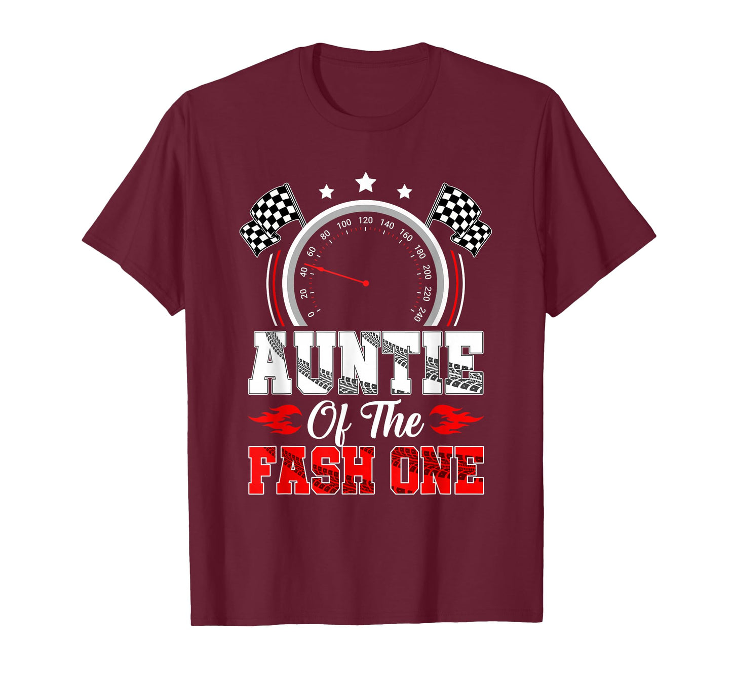 Auntie Of The Fast One 1St Birthday Racing Car Family T-Shirt