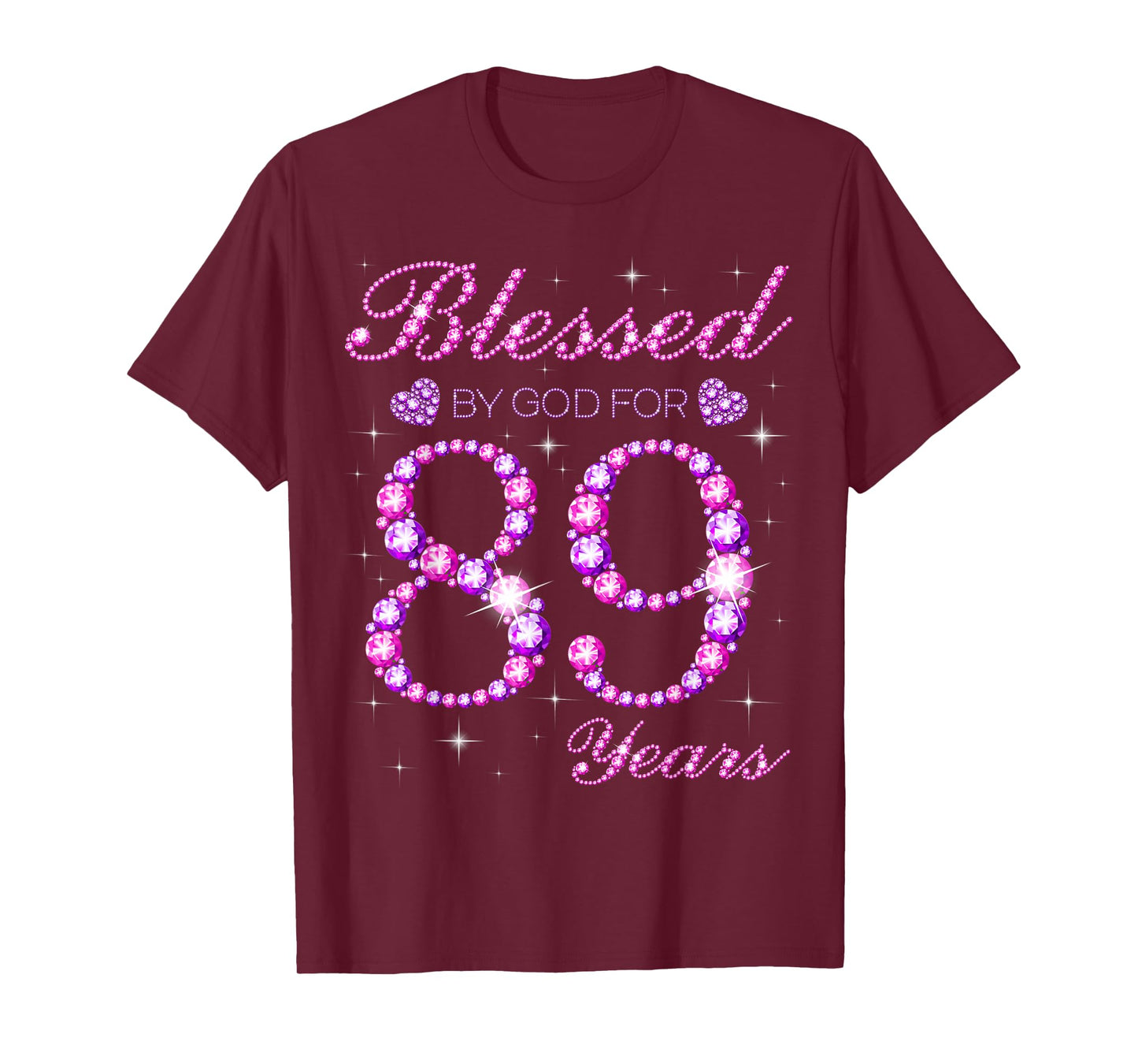 Blessed by God for 89 Years Old 89th Birthday Party T-Shirt