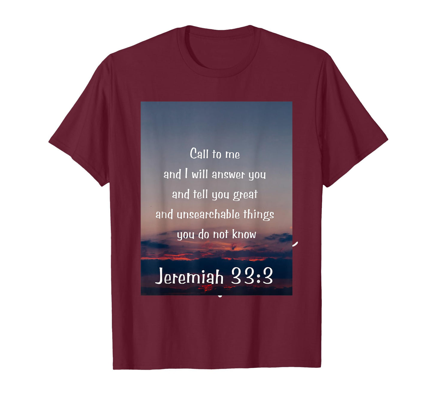 Jeremiah 33 Bible Verse Jesus Christianity T-Shirt