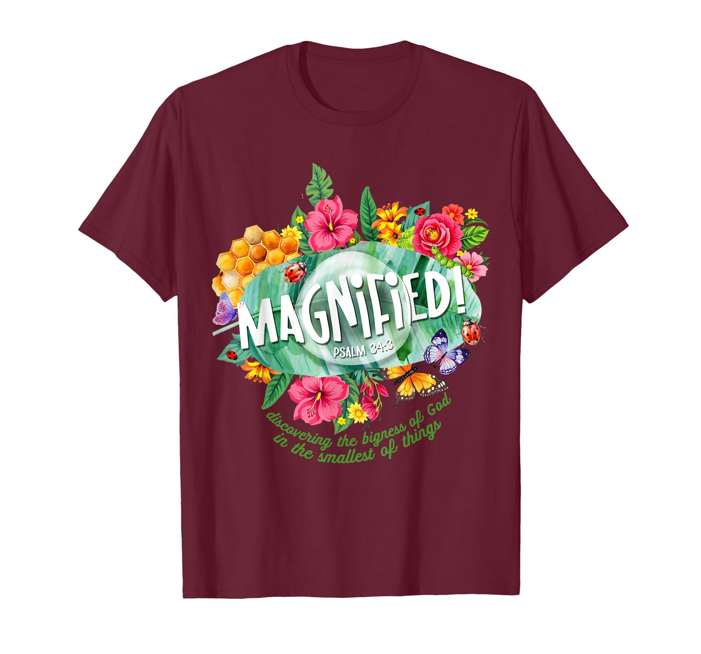 Magnified Floral VBS Discovering The Bigness Of-God Faith T-Shirt