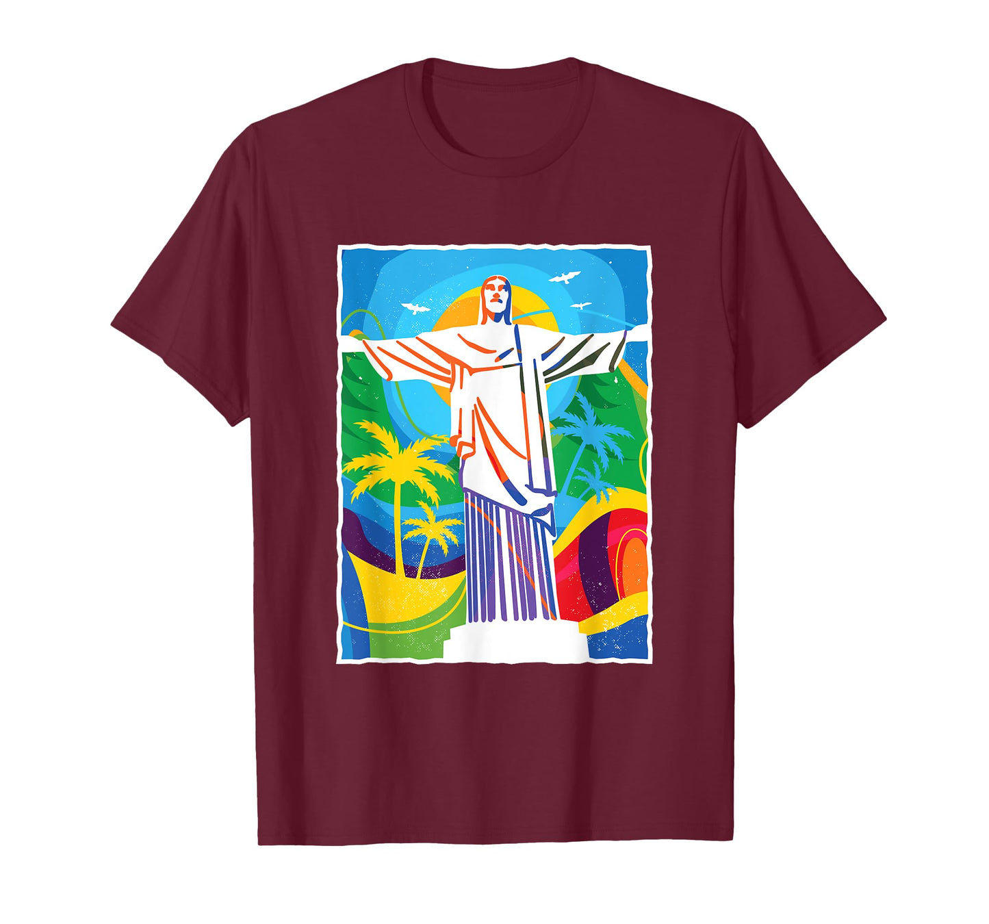 Rio De Janeiro - Colourful Jesus Brazil Travel Souvenir Gift T-Shirt