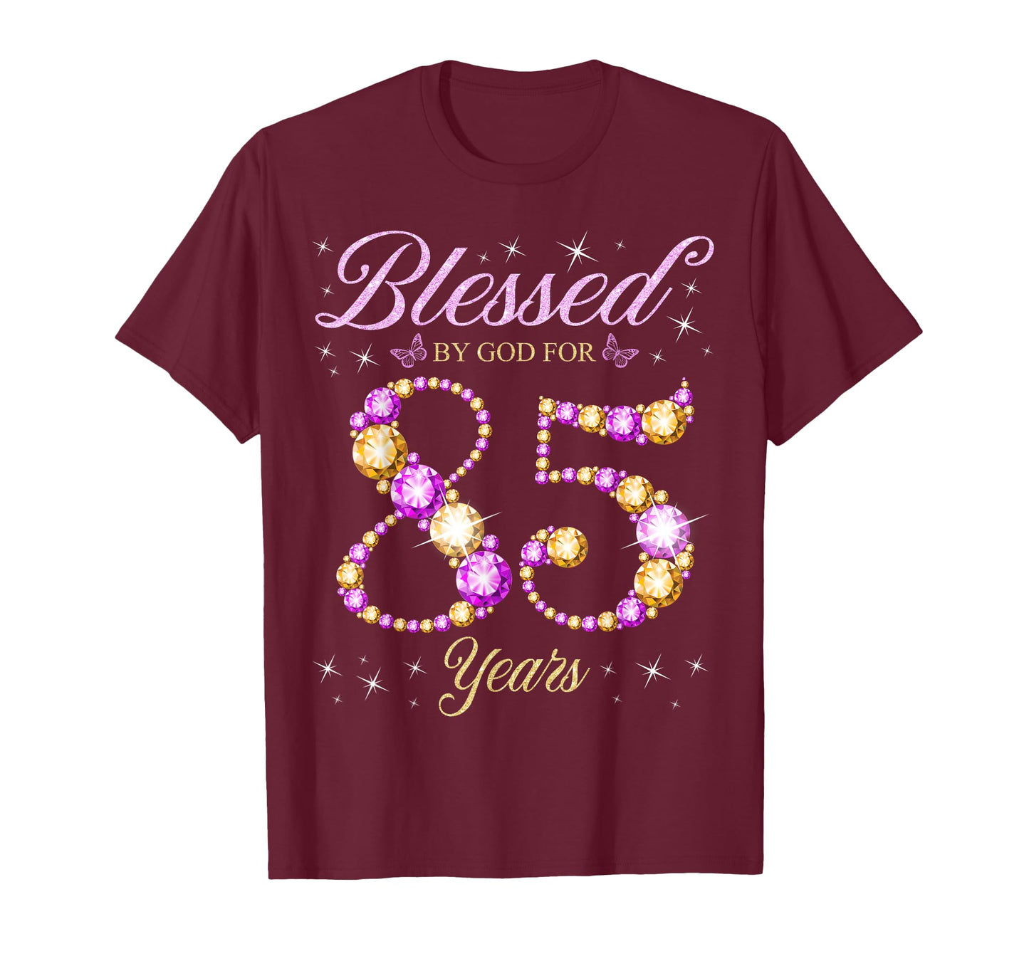 Blessed By God For 85 Years Old 85th Birthday B-Day Party T-Shirt