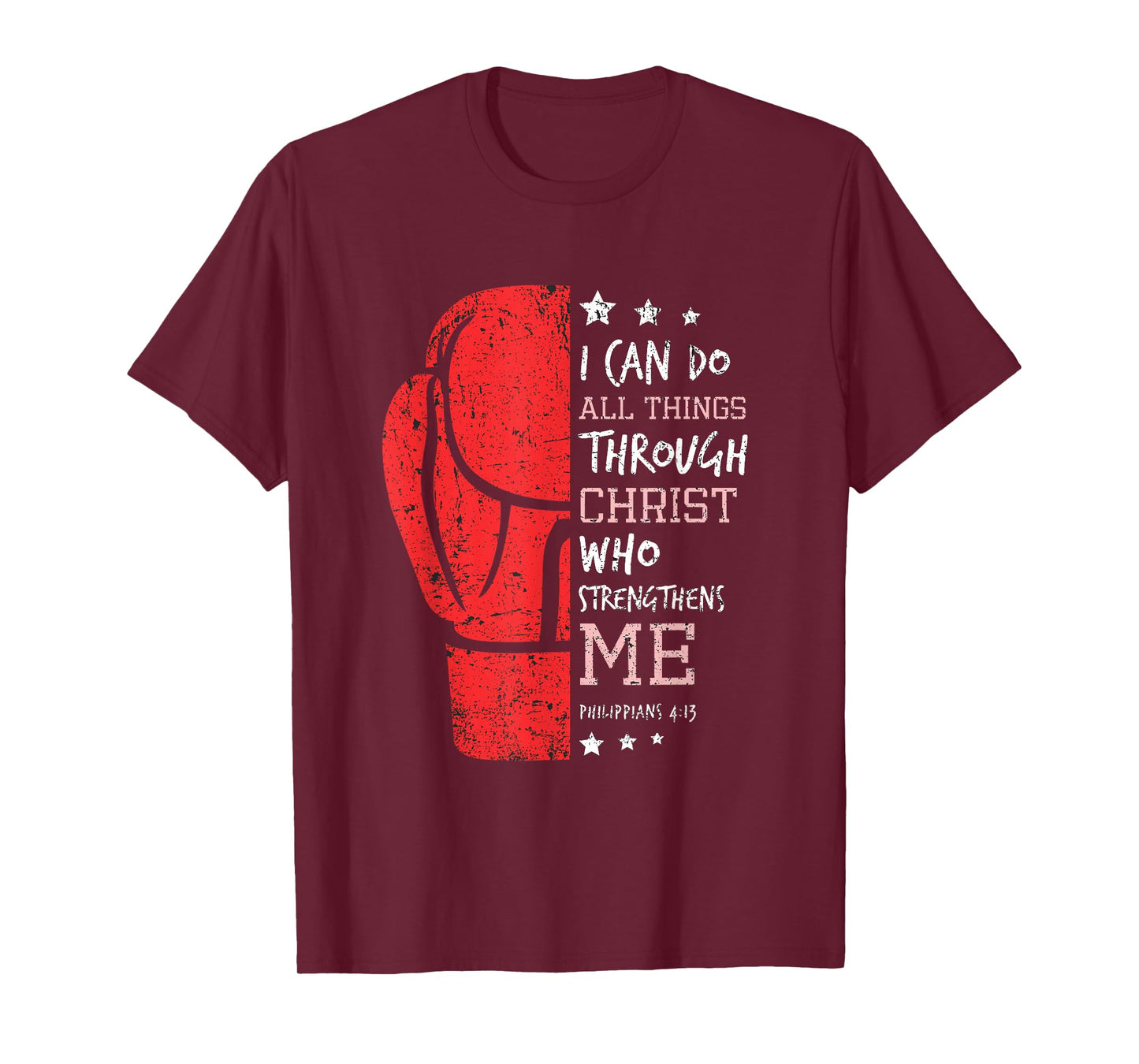Philippians 4 13 I Can Do All Things Christian Boxing T-Shirt