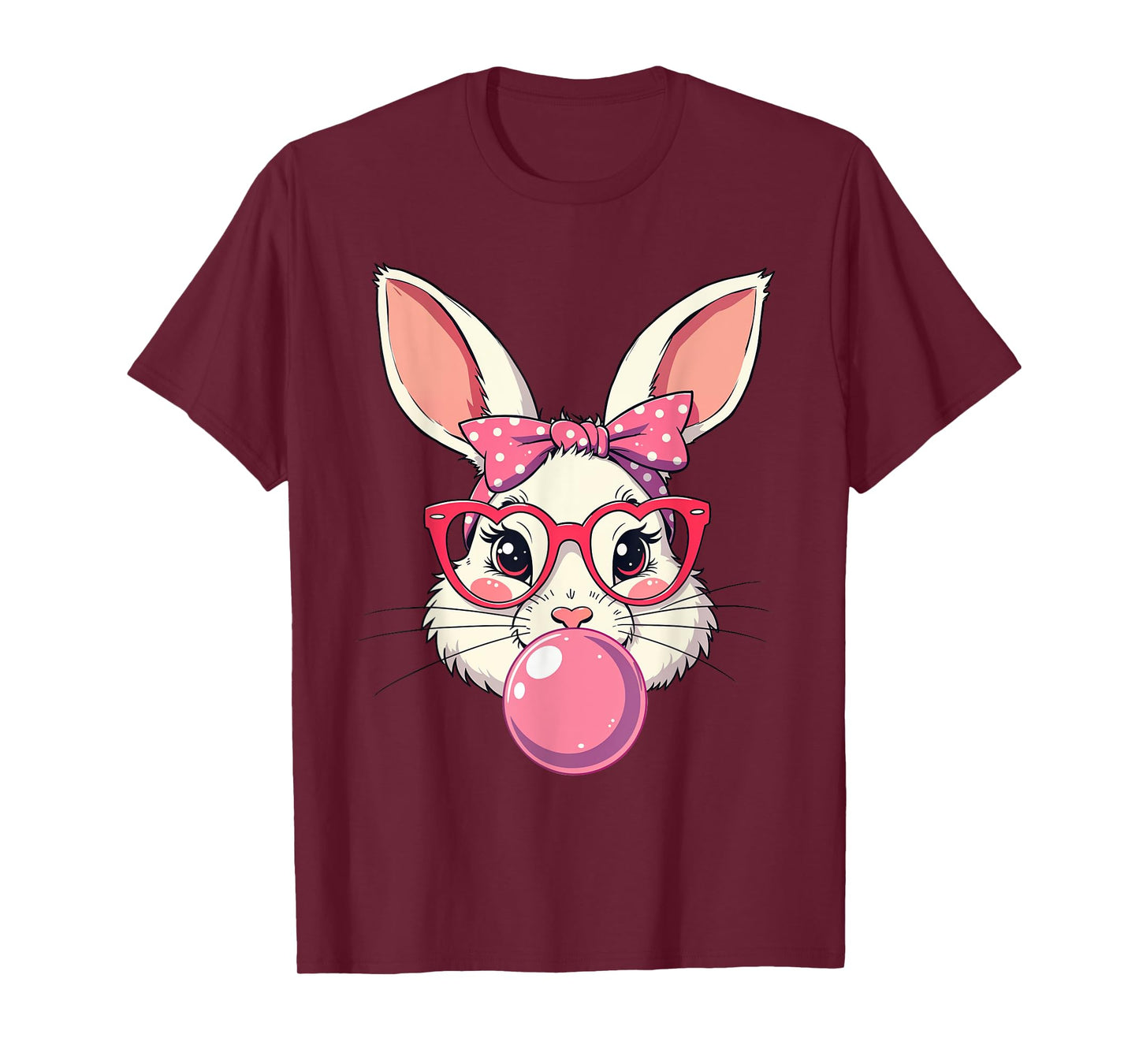 Bunny Face Coquette Bow Easter Day Women Men Boys Kids T-Shirt