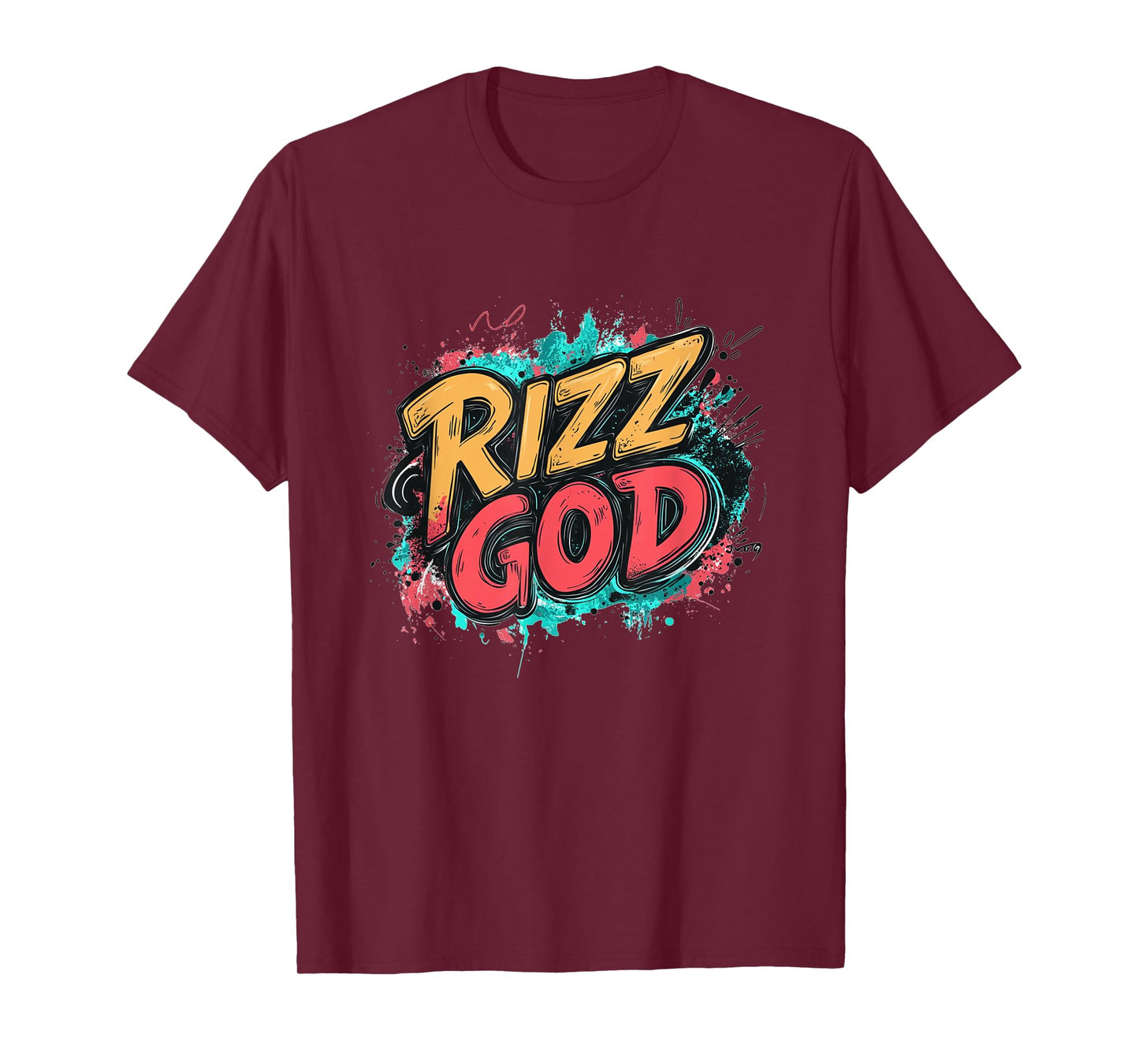 Colorful Rizz God Motto T-Shirt