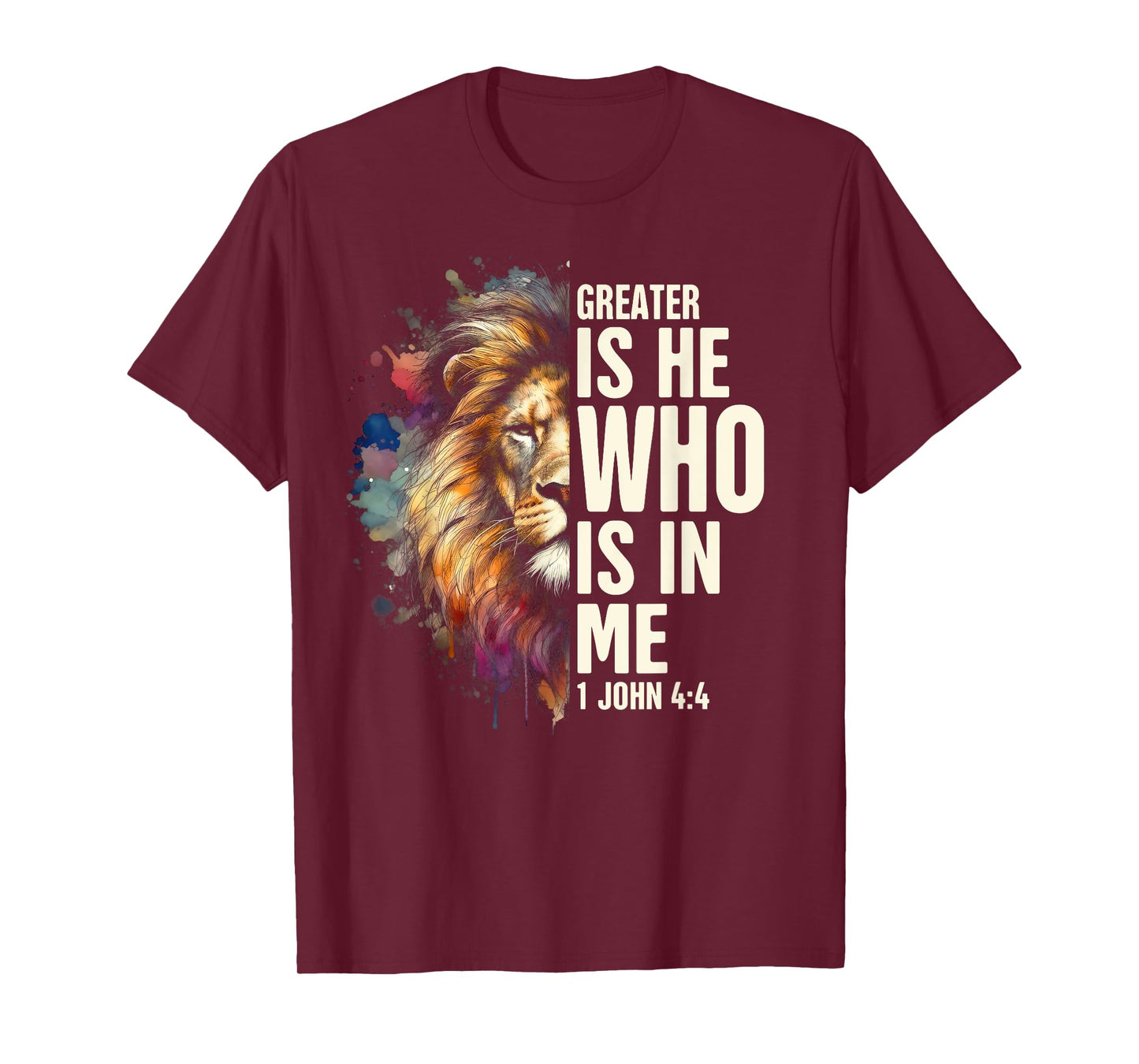 Christian Jesus God Bible Verse Greater Is He Who Is In Me T-Shirt
