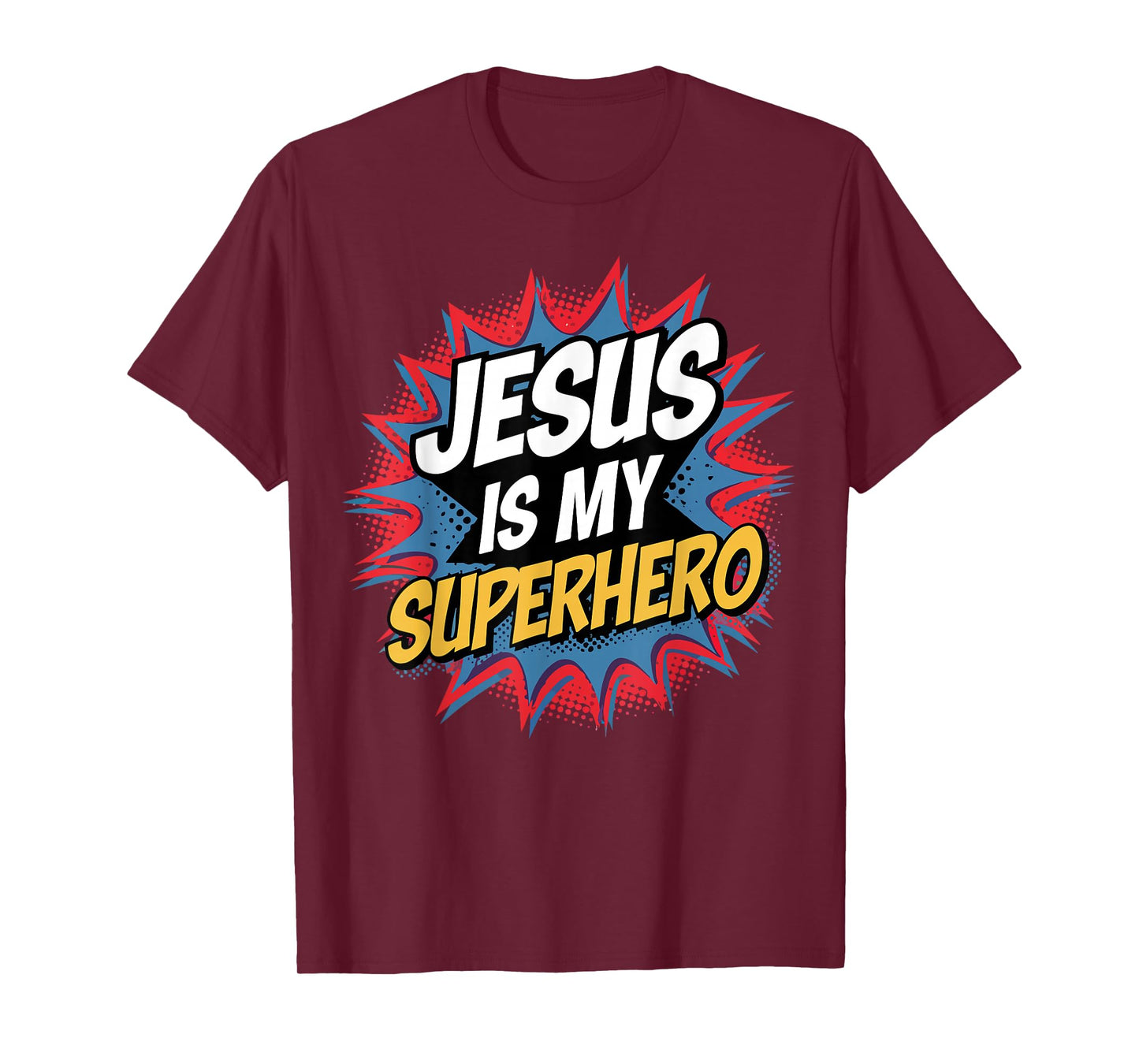 Kid Jesus Is My Superhero Funny Christian Boy Godson Toddler T-Shirt