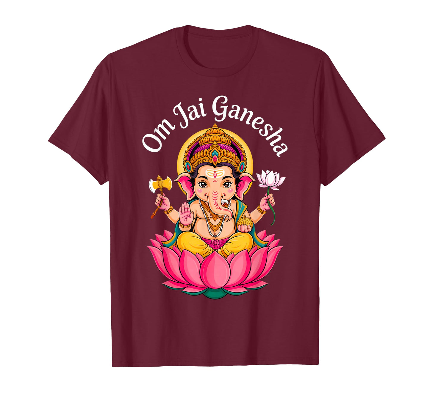Hindu Ganesha Puja Elephant God India Meditation Yoga Murti T-Shirt